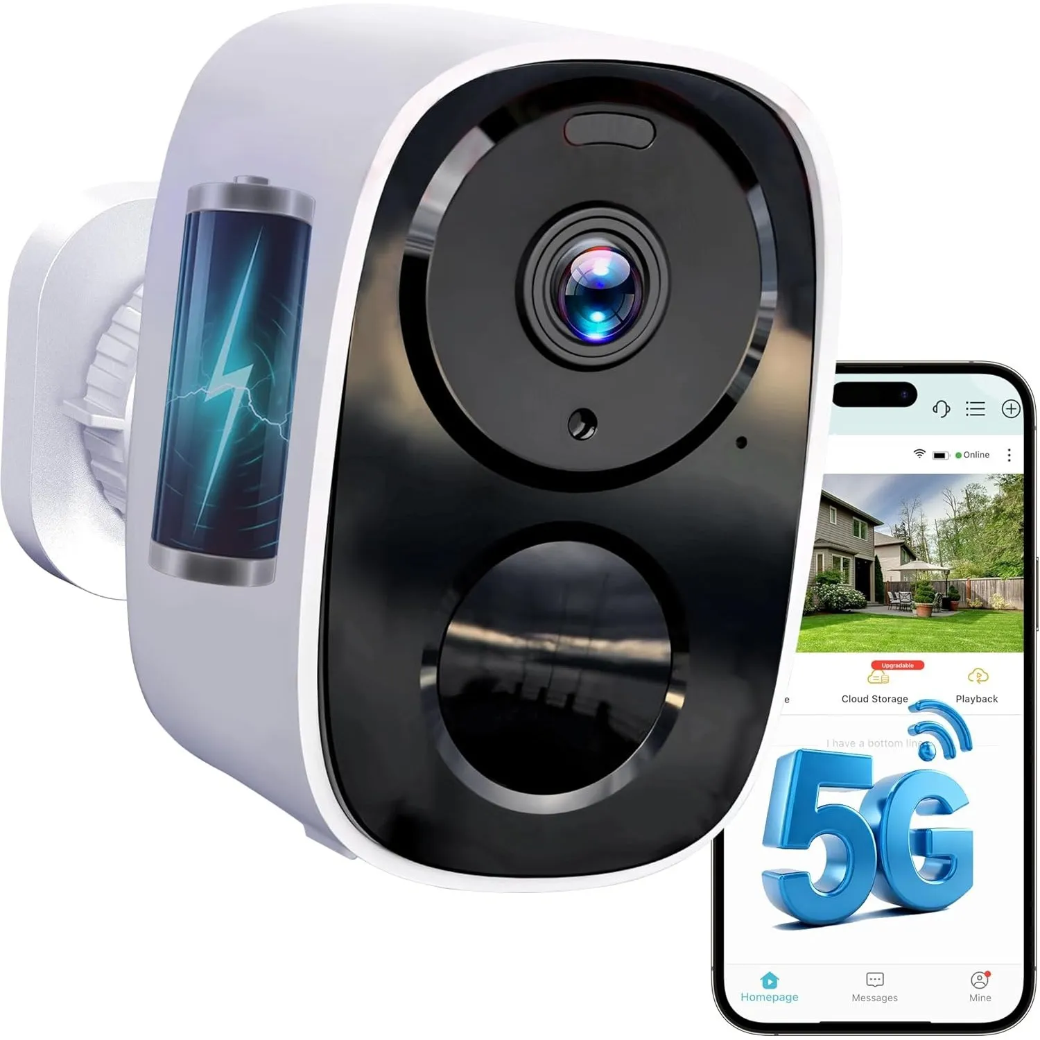 HITELLARCAM 2K Überwachungskamera Außen Akku mit 5GHz/2.4GHz WLAN