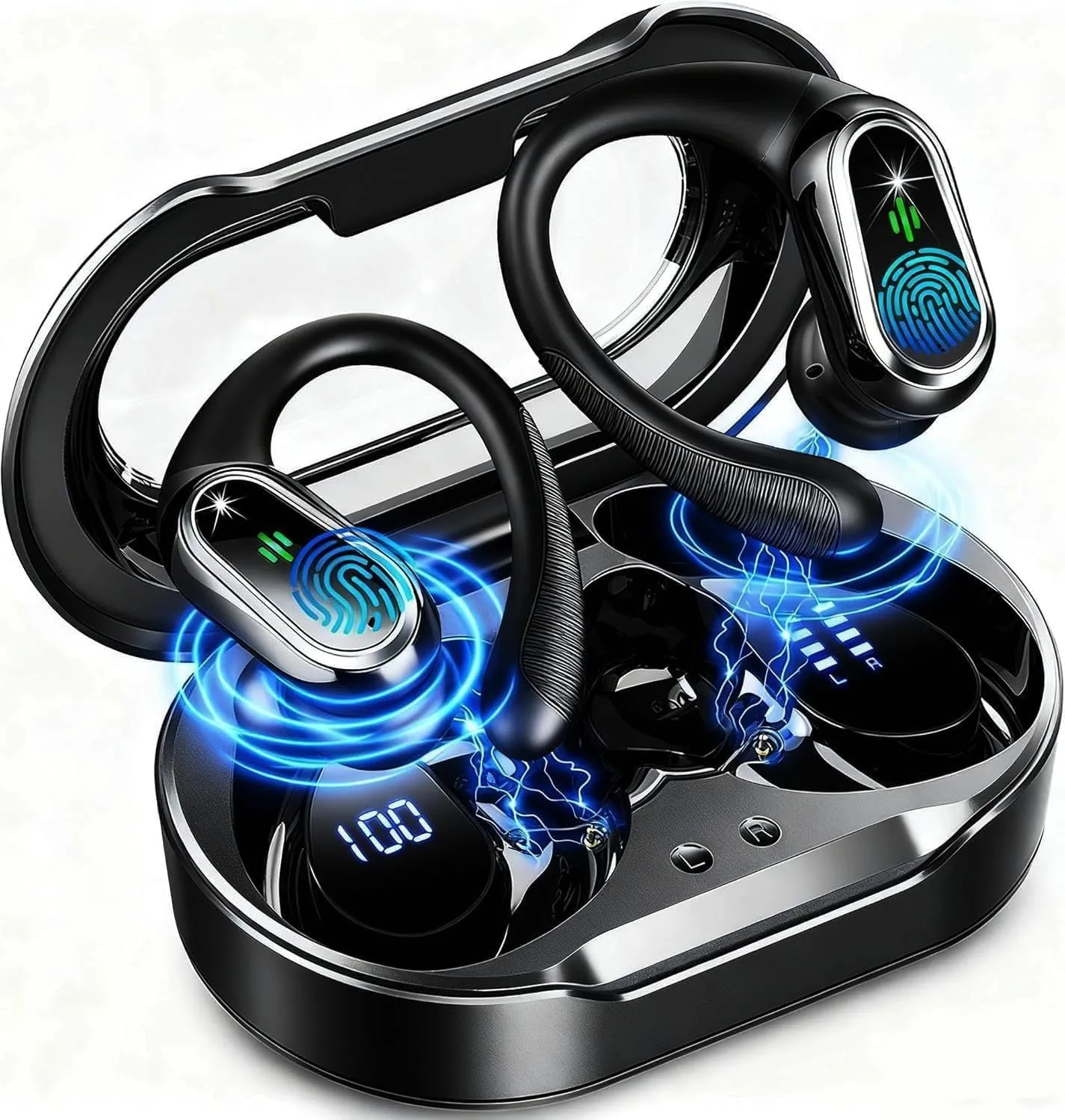 2026 Bluetooth Kopfhörer, Kopfhörer Kabellos Bluetooth 5.4 Sport tiefer Bass, 50 std Spielzeit In Ear Kopfhörer mit 4 E…