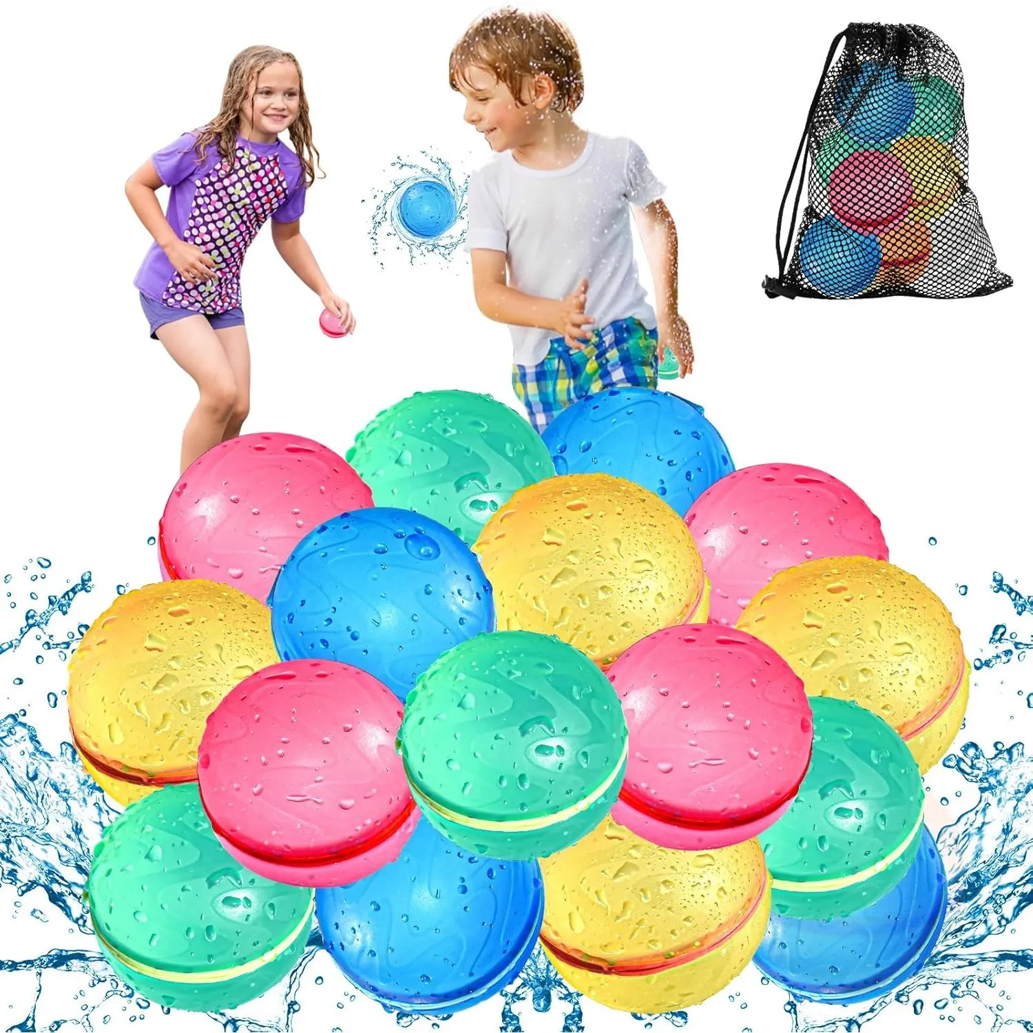KOKODI Wasserbomben Wiederverwendbar, Silikon Schnellfüllen & Selbstverschließen Wasserbomben Magnetisch für Kinder & E…