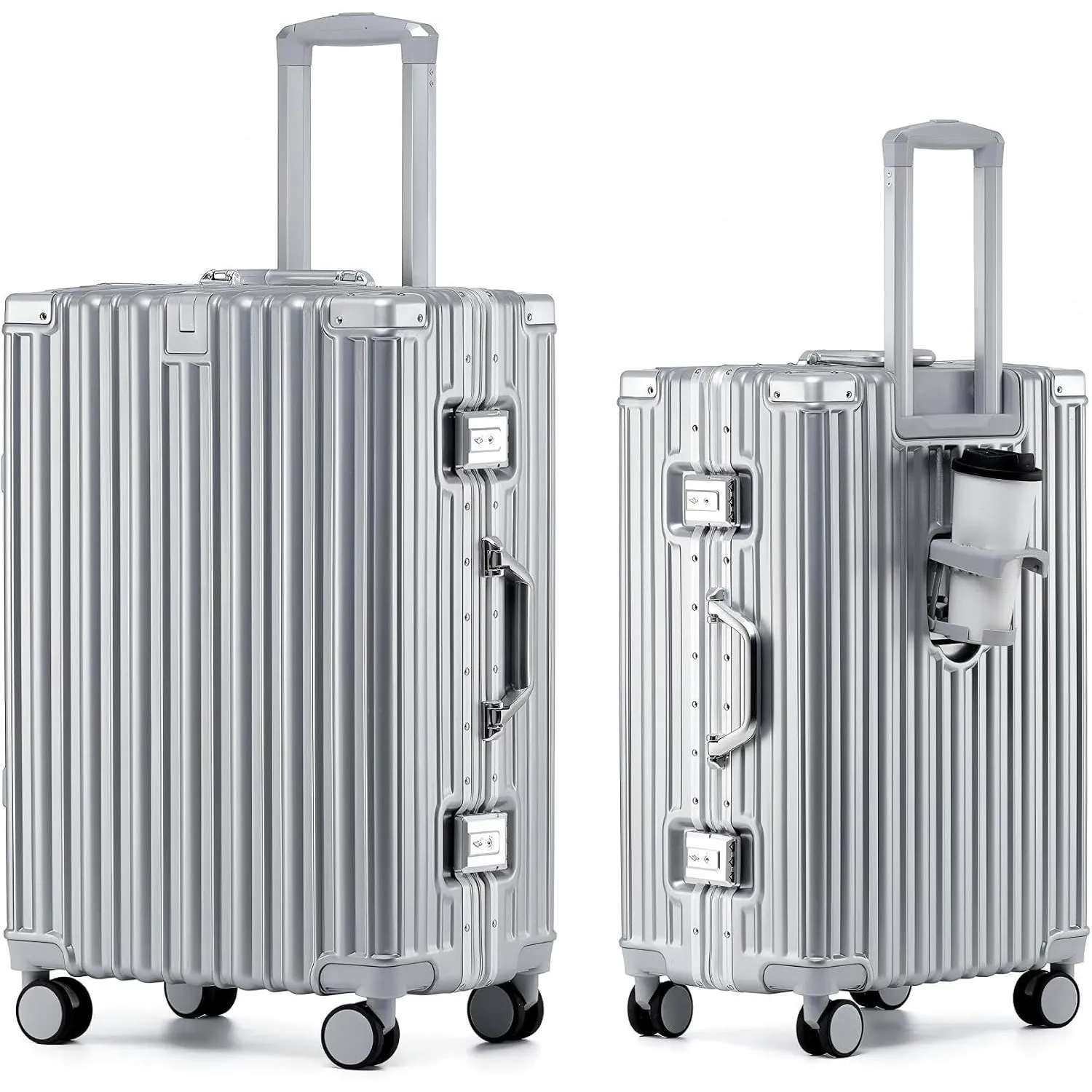 Aoliwei Größe Koffer L 73cm - Alurahmen Hartschalenkoffer aus 100% Polycarbonat, ca. 90L - Premium Reisekoffer mit Getr…