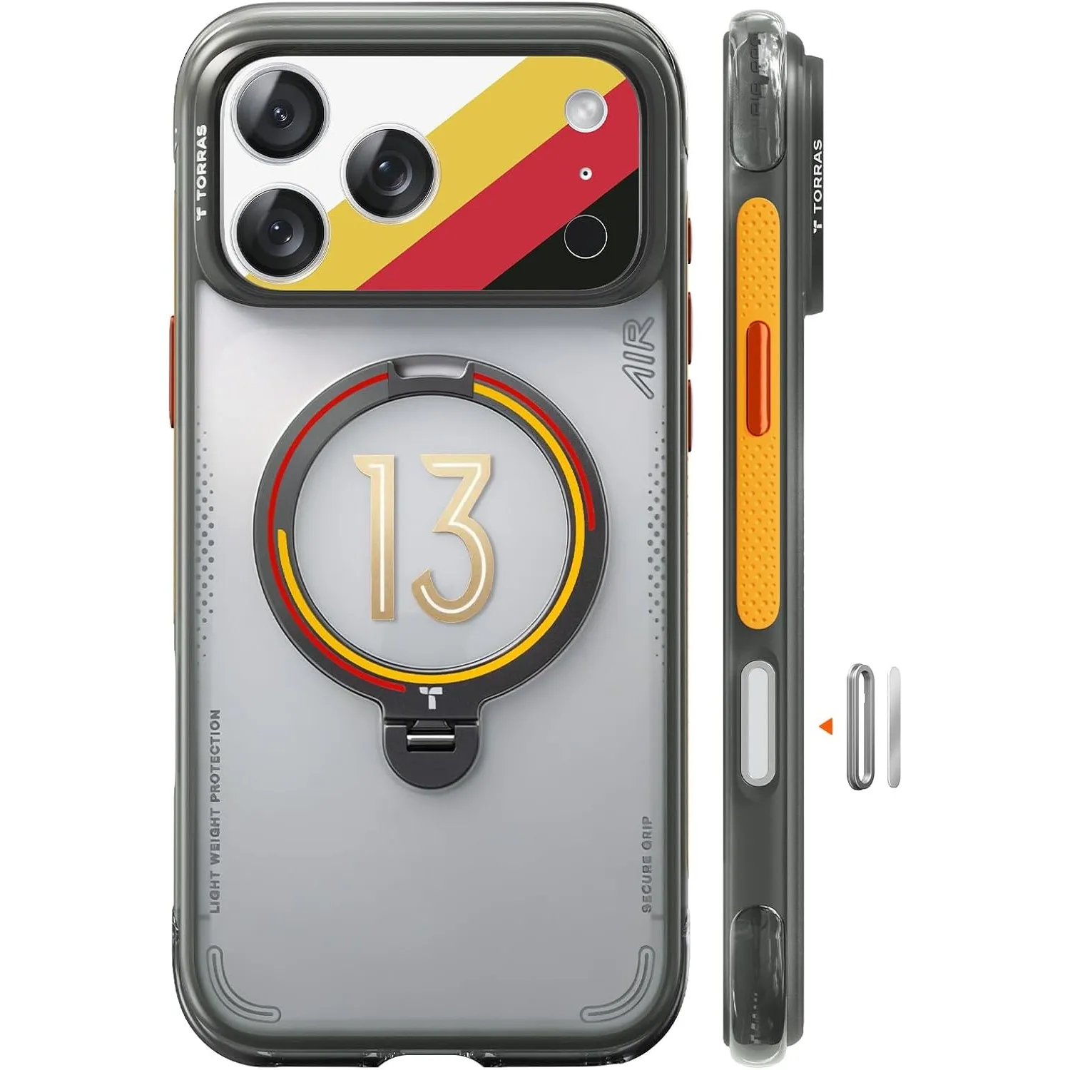 TORRAS Q3 Air 2026 Fußball Limitierte Auflage für iPhone 17 Pro hülle mit echtem Airbags Doppelter Schutz & 360° Magnet…