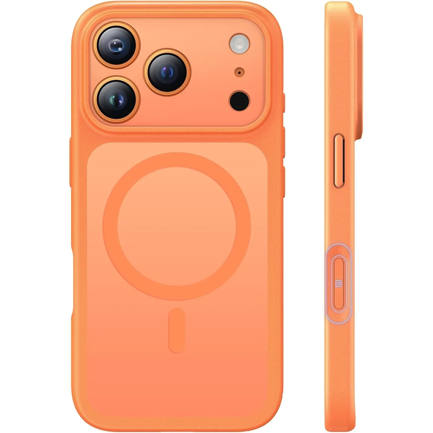 TAURI für iPhone 17 Pro Max Hülle 6,9 Zoll mit Mattrückseite, Cosmic Orange