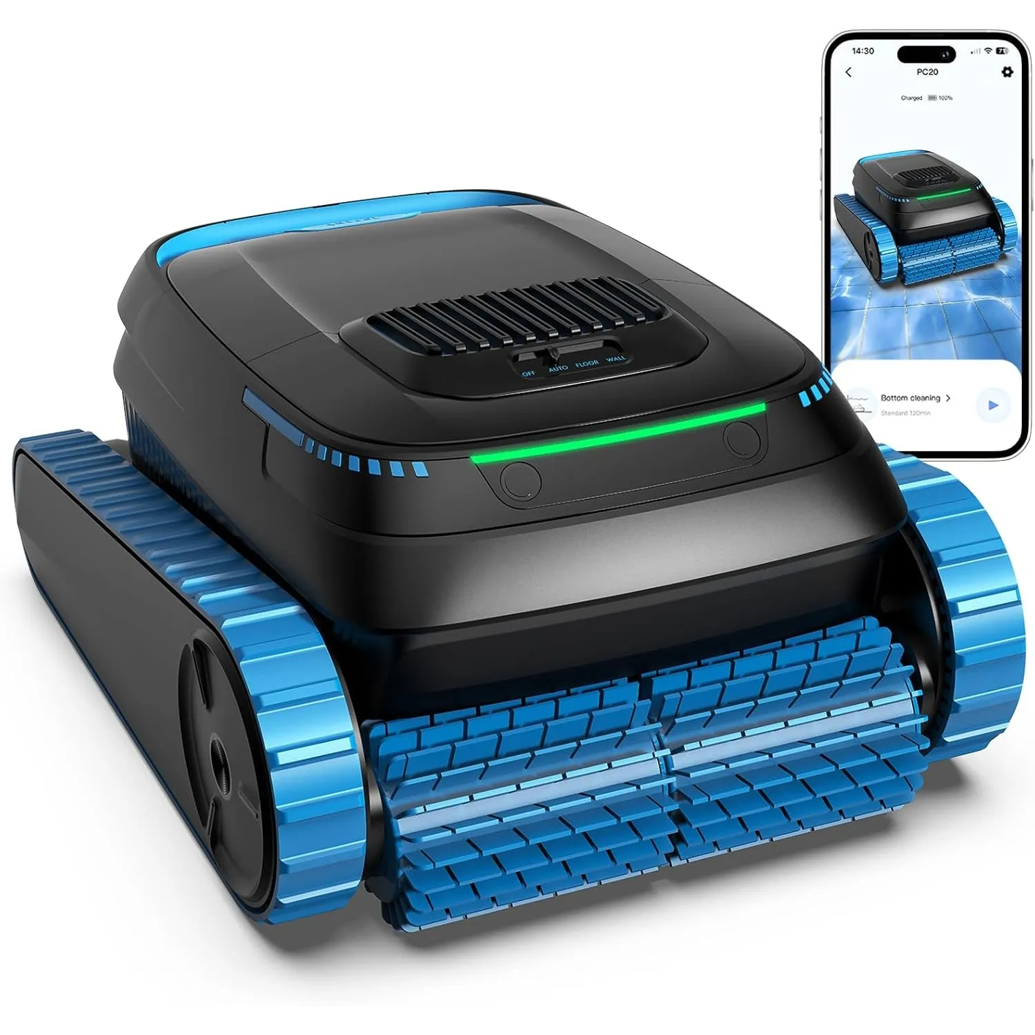 (2026 Neu) BOTLIFE Poolroboter Boden und Wand Wasserlinie Poolsauger Akku | PC20 Poolroboter Kabelloser, APP-Steuerung,…