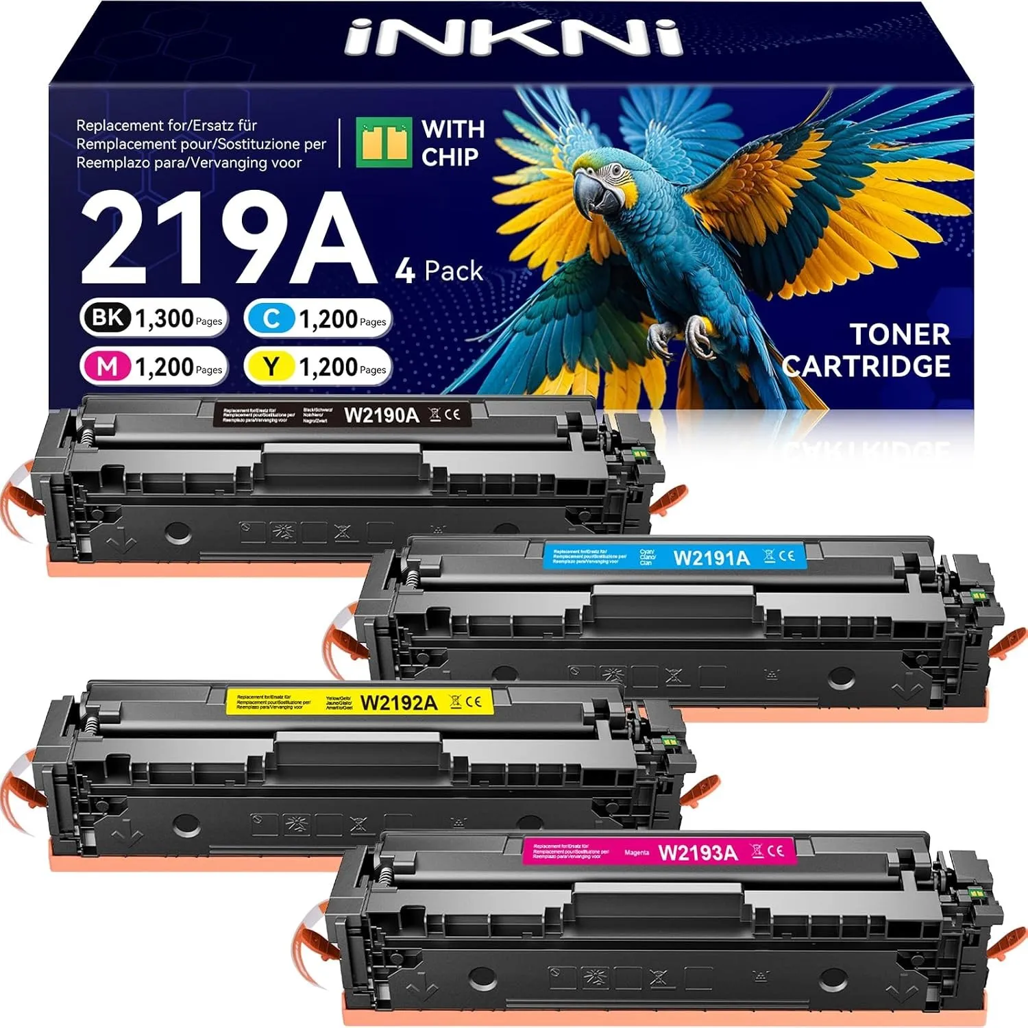 219A Mit Chip Kompatible für HP 219A Toner Set MFP 3302FDWG Toner W2190A