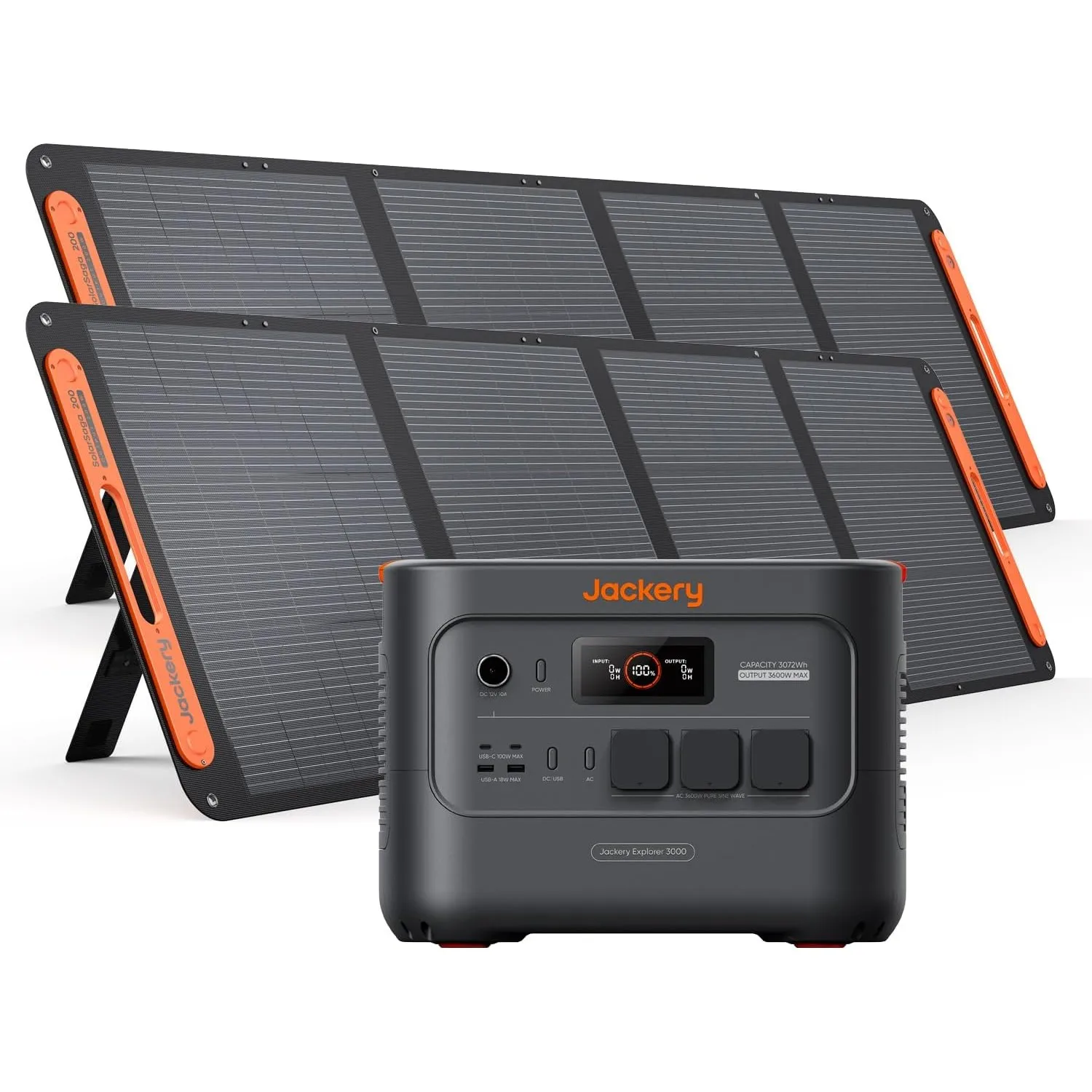 Jackery Explorer 3000 v2 Powerstation mit 2×200W Solarpanel