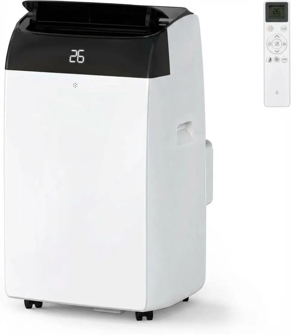 Quiet 4-in-1 Mobile Air Conditioner 10000 BTU | Cooling/Ventilating/Dehumidification/Follow-Me | For Rooms Up to 43-51㎡…