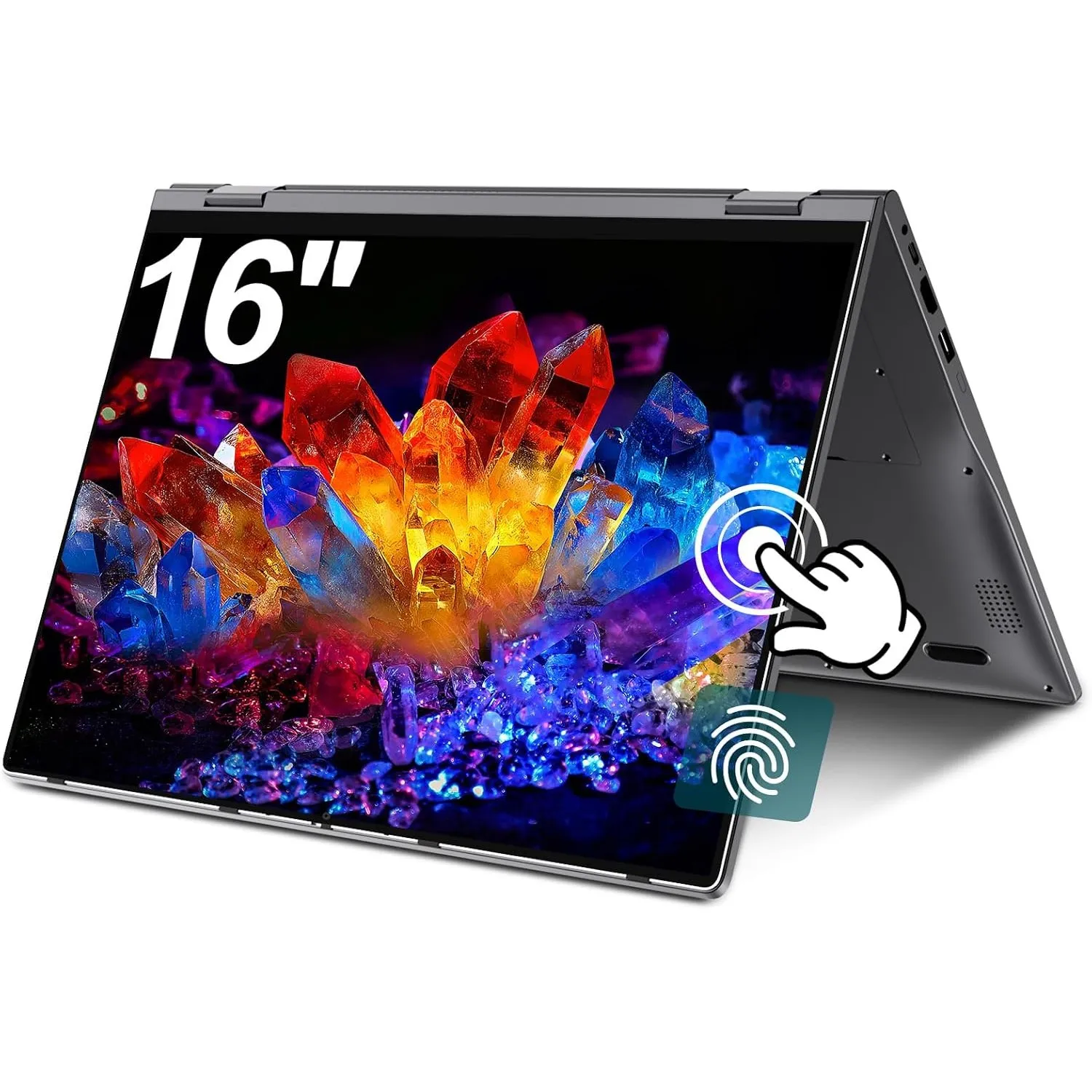 2-in-1 Touchscreen Laptop 16 Zoll, Ryzen 3 3300U, 16GB RAM, 512GB SSD