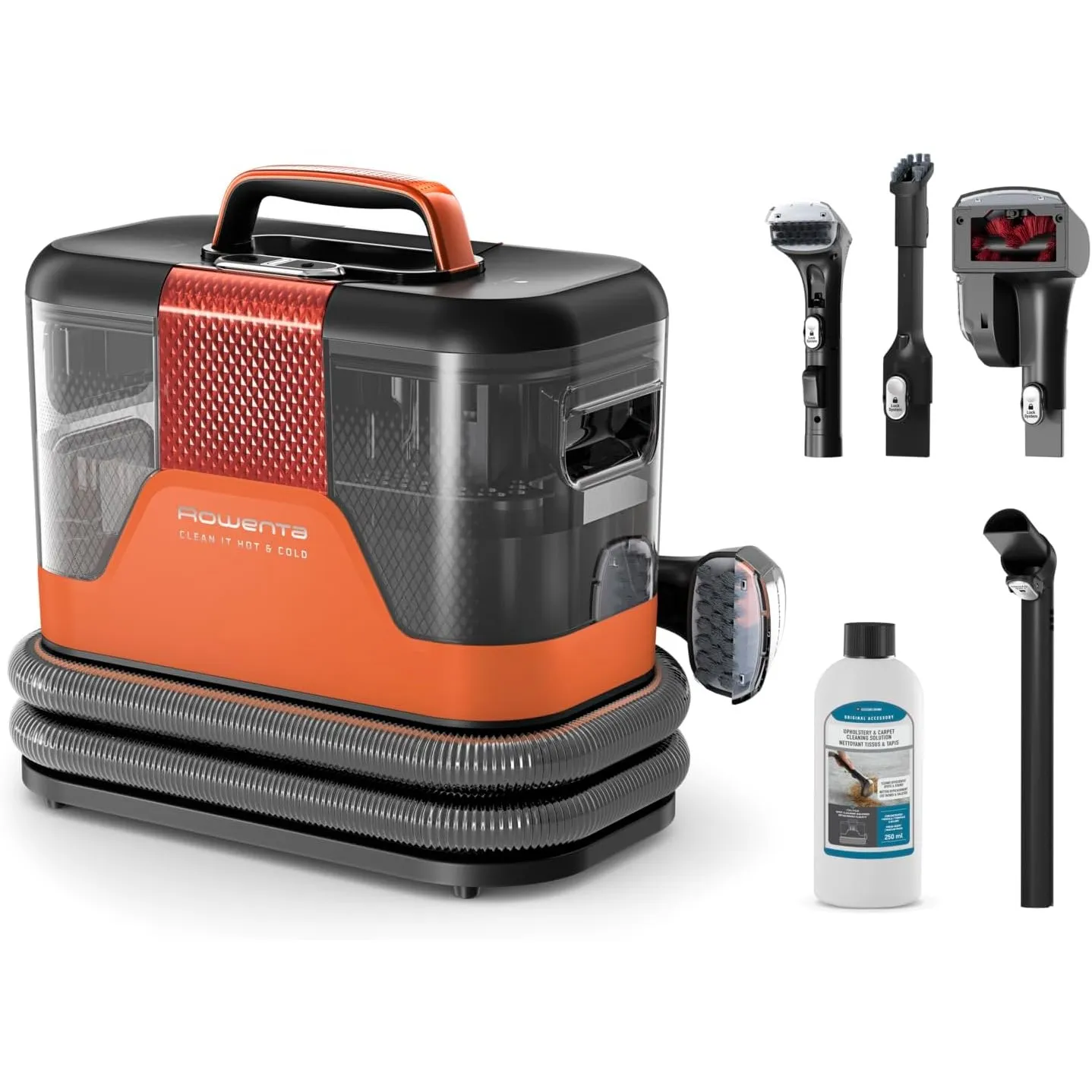Rowenta Clean It IN7011F0 Hot & Cold Polster-Staubsauger, Flecken- und Teppichreiniger, Leistung 1150 W, Powerheat-Tech…
