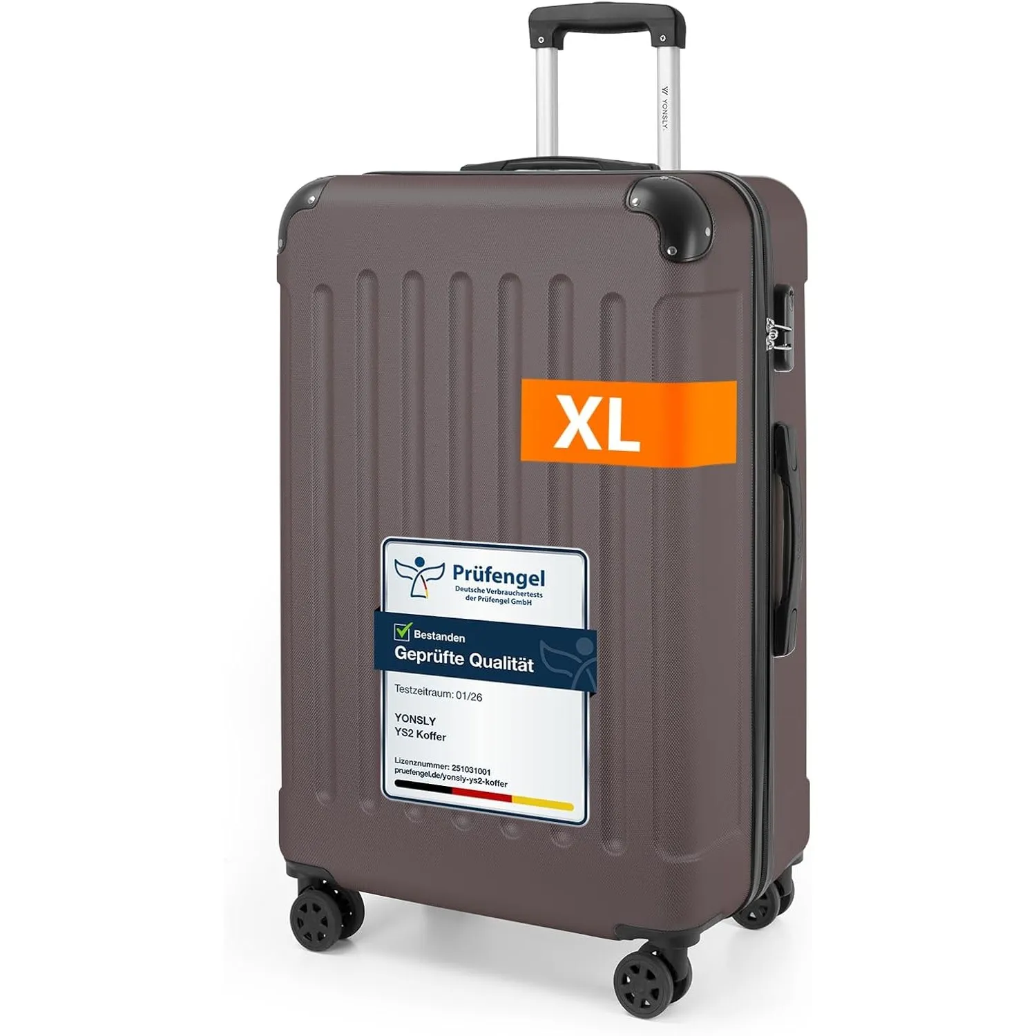 Gepäck Suitcase Reisekoffer, Trolley Rollkoffer Handgepäck, Hartschalenreisekoffer mit 360° Lenkrollen, Zahlenschloss, …