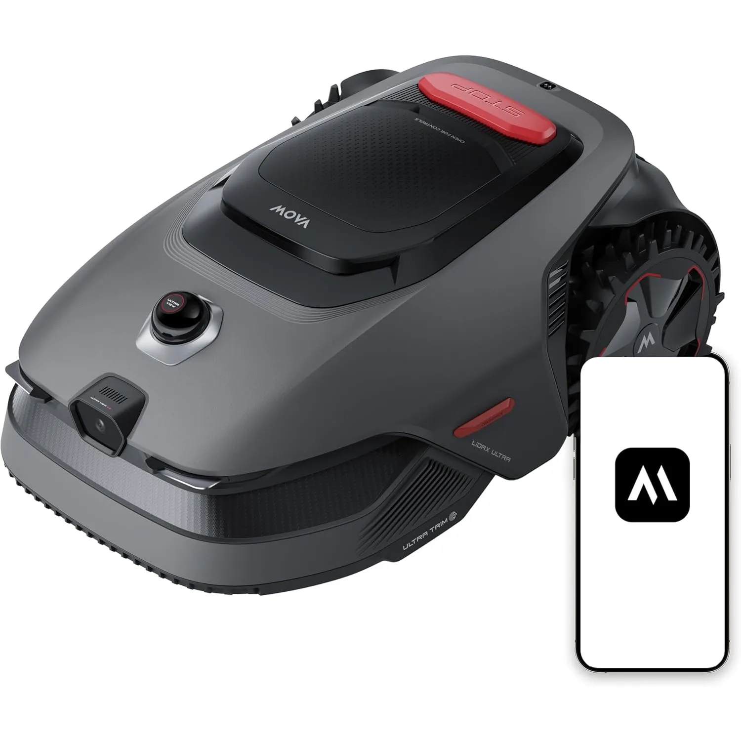 MOVA LiDAX Ultra 800 Mähroboter ohne Begrenzungskabel, Empf. 800 m², ohne RTK & automatische Kartenerstellung per 3D-Li…