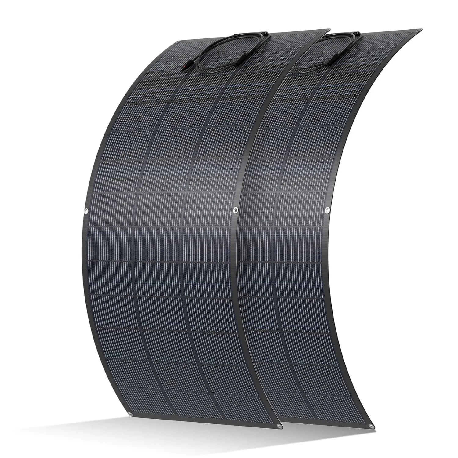 ECO-WORTHY 400W Solarpanel Flexiblel 2x200W Solarpanel 24V ETFE 18BB Solarmodul 25% hohe Umwandlung für Balkon,Wohnwage…