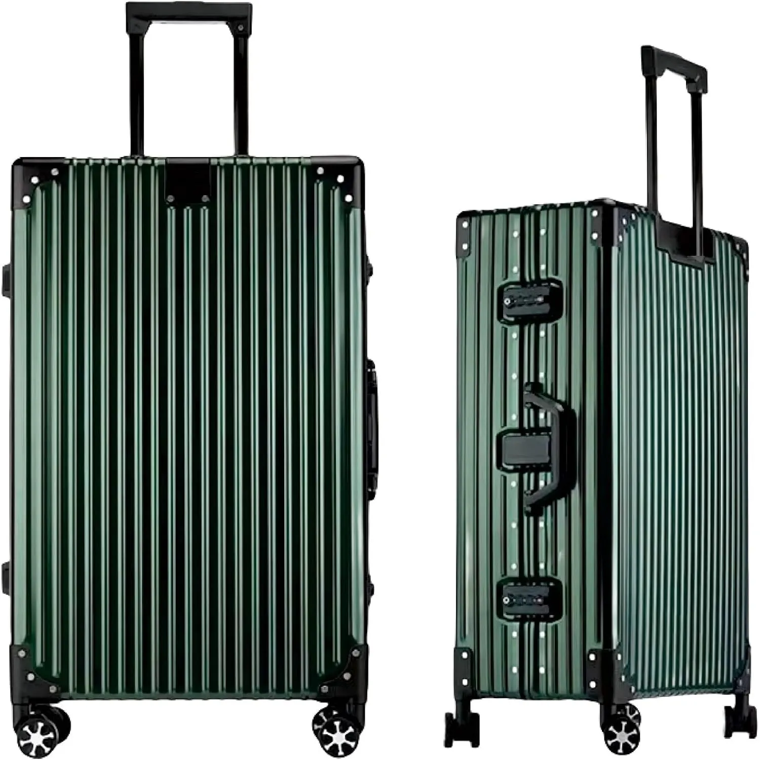 Aoliwei 100% Aluminium Koffer Handgepäck (45L) - Premium Vollaluminium Reisekoffer - Robuster Trolley mit TSA-Schloss &…