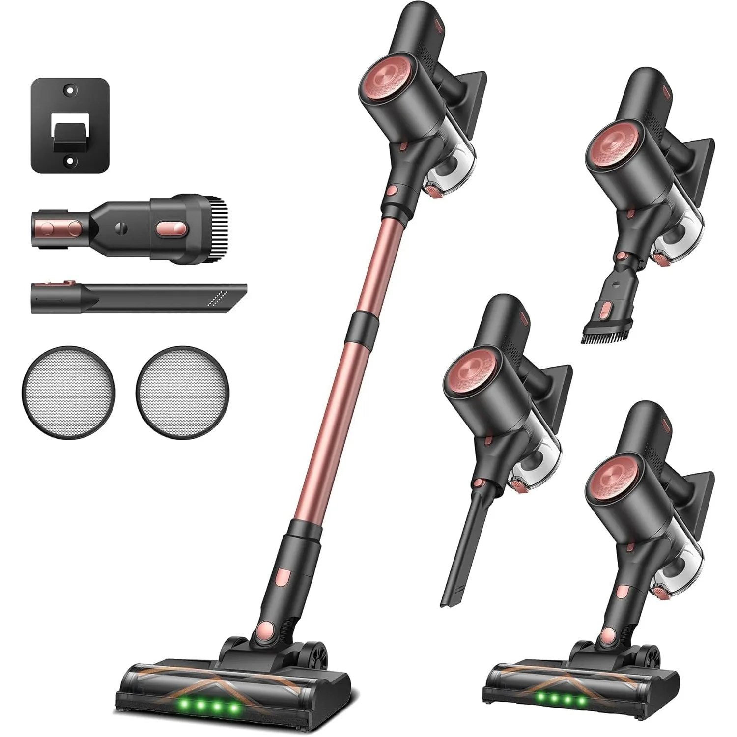 Vexilar V10Pro Akku Staubsauger, 45kPa Kabelloser Staubsauger mit Grüner LED, Leichter Handstaubsauger Kabellos, 45 Min…