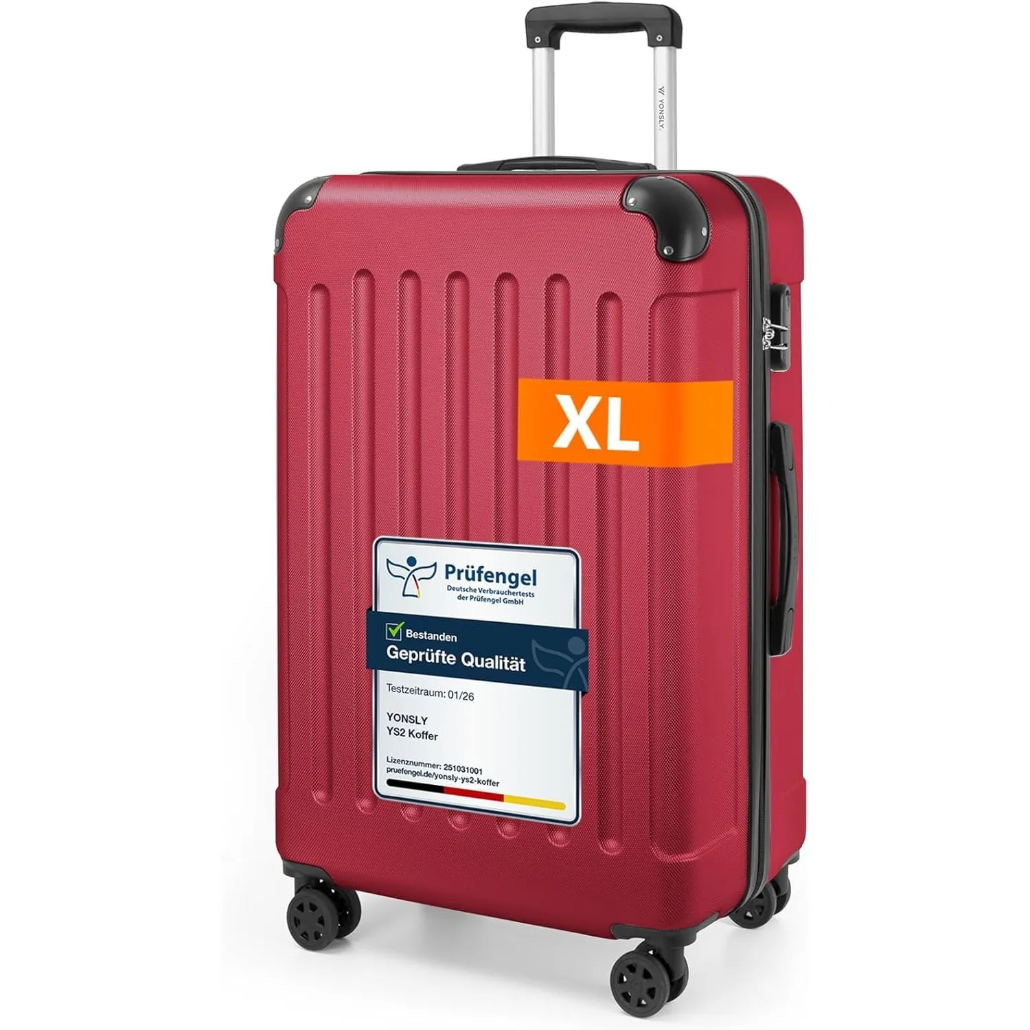 Gepäck Suitcase Reisekoffer, Trolley Rollkoffer Handgepäck, Hartschalenreisekoffer mit 360° Lenkrollen, Zahlenschloss, …
