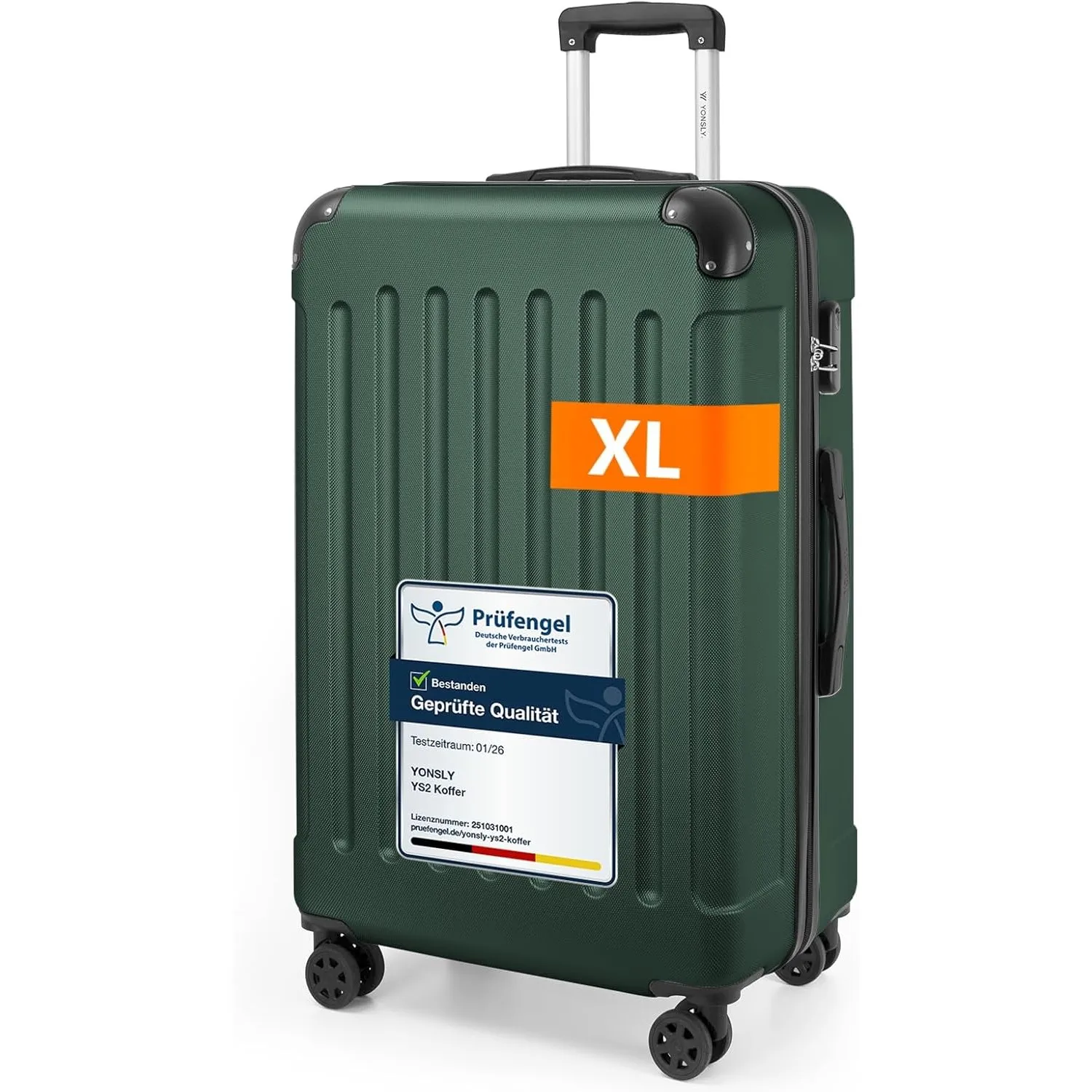 Gepäck Suitcase Reisekoffer, Trolley Rollkoffer Handgepäck, Hartschalenreisekoffer mit 360° Lenkrollen, Zahlenschloss, …