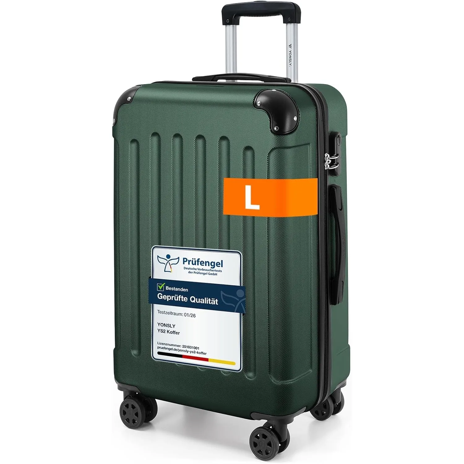 Gepäck Suitcase Reisekoffer, Trolley Rollkoffer Handgepäck, Hartschalenreisekoffer mit 360° Lenkrollen, Zahlenschloss, …