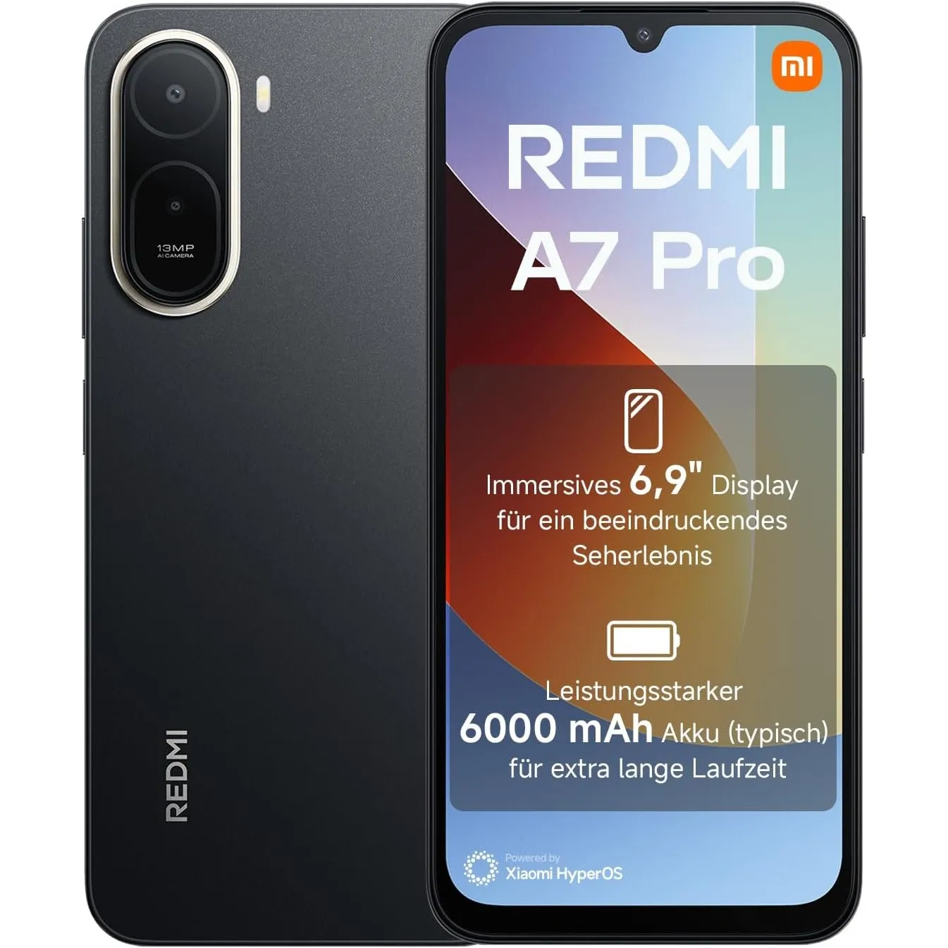 XIAOMI REDMI A7 Pro Smartphone 4+128GB, 6000mAh Akku, 13MP Kamera, Schwarz | 6,9" HD+ Displa, Octa-Core Prozessor, 13MP…