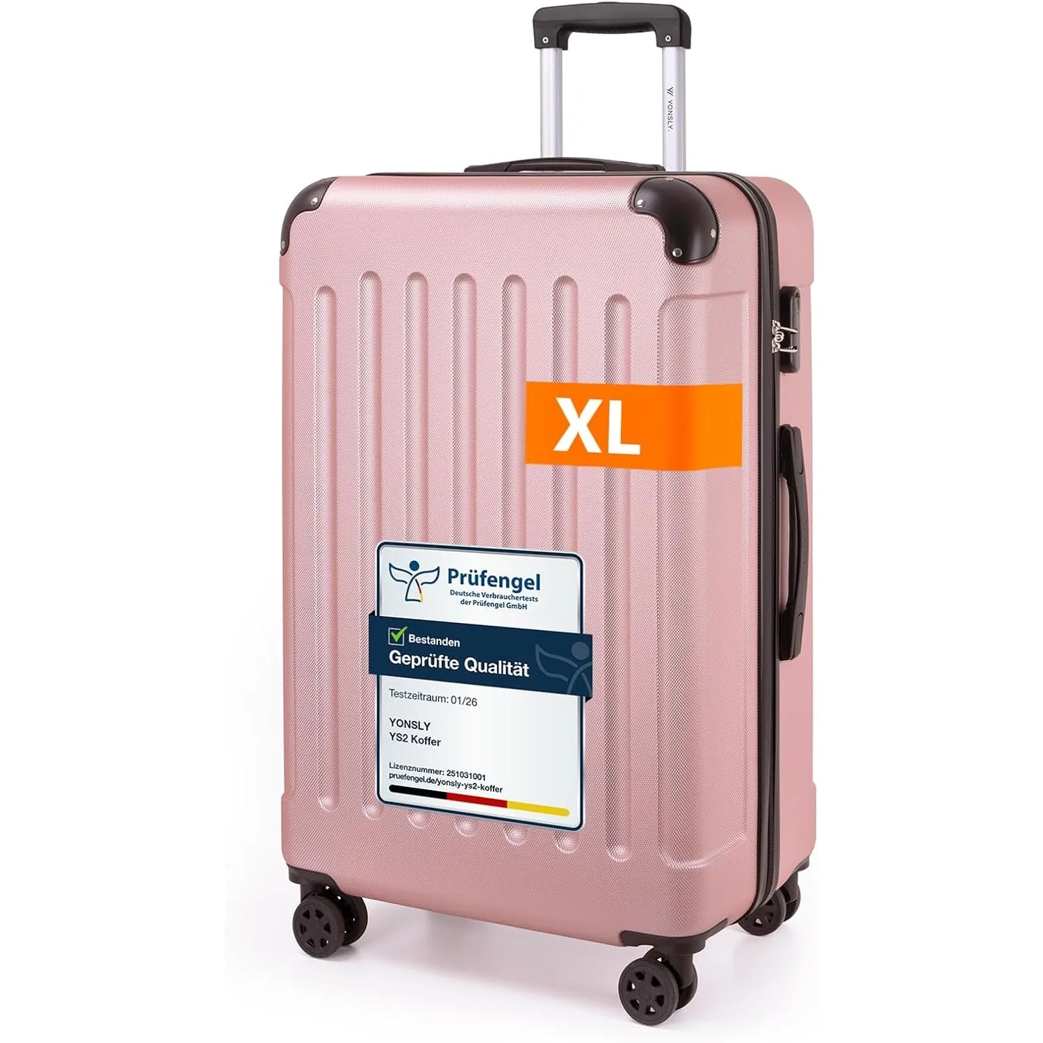 Gepäck Suitcase Reisekoffer, Trolley Rollkoffer Handgepäck, Hartschalenreisekoffer mit 360° Lenkrollen, Zahlenschloss, …