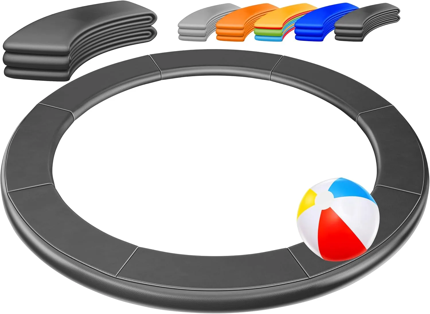 KESSER® - Trampolin Randabdeckung Ø 244, 305, 366, 426 cm, 30cm breit 100% UV-beständig reißfest Federabdeckung inkl. B…
