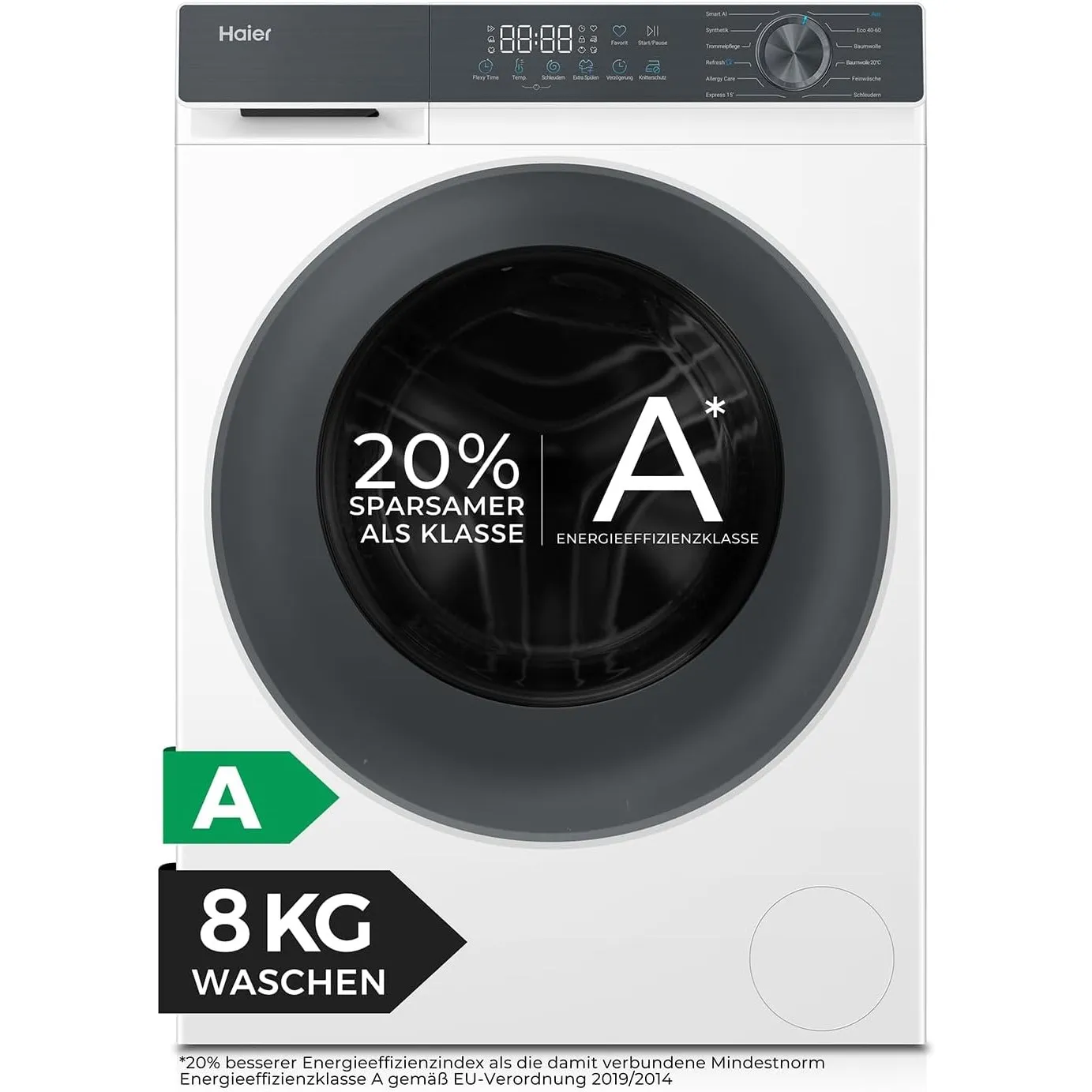 Haier Frontlader Waschmaschine 8kg G3 Serie HW80-BP1427637T