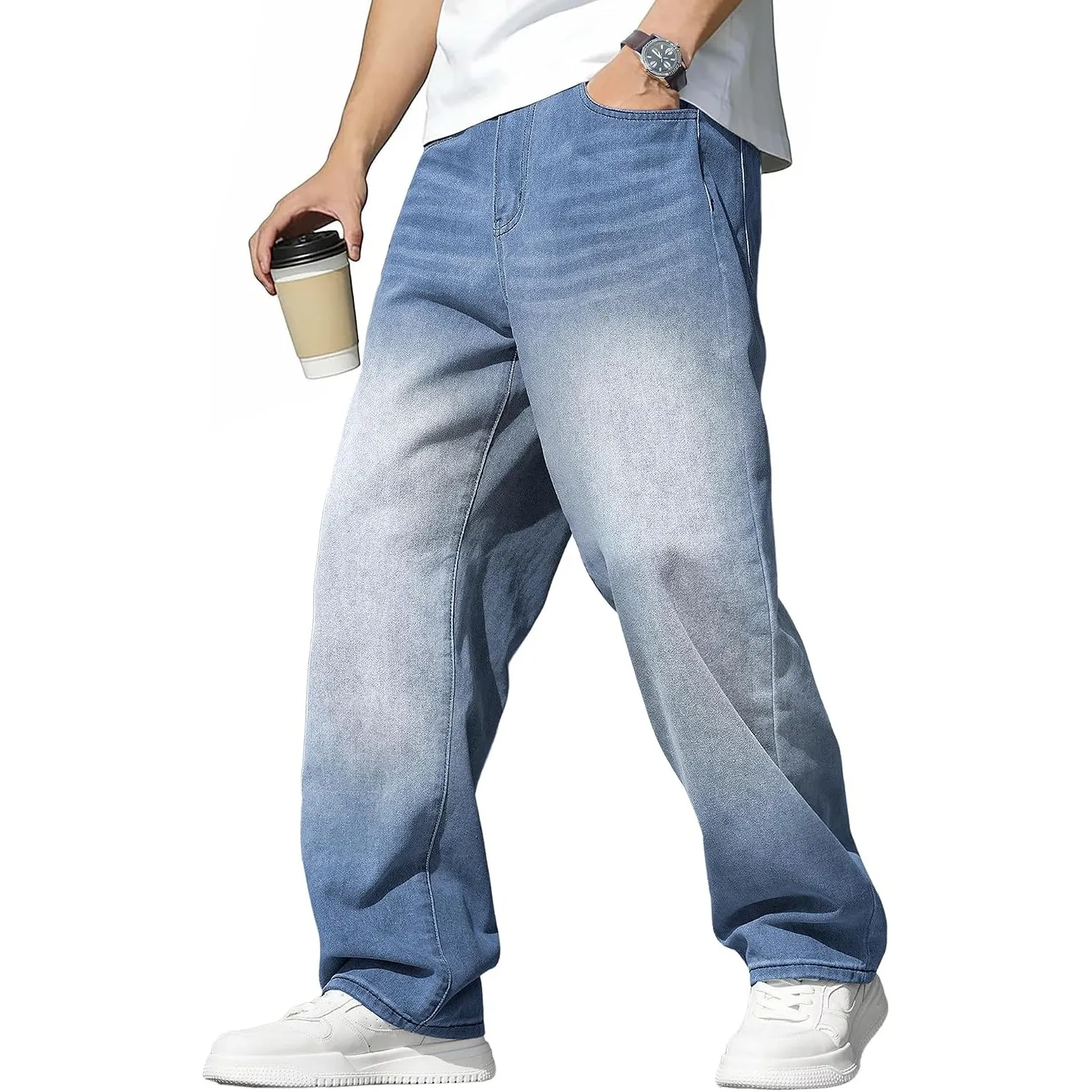 JMIERR Jeans Herren Baggy Stretch Y2K Denim Hose