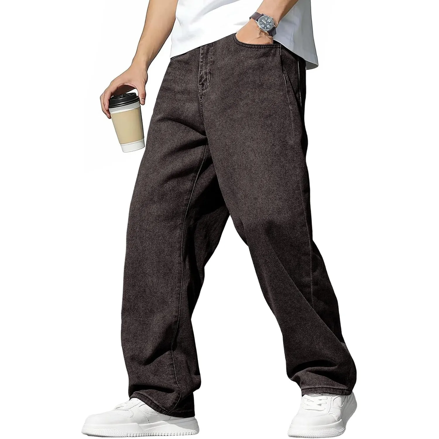 JMIERR Jeans Herren Baggy Stretch Y2K Denim Hose