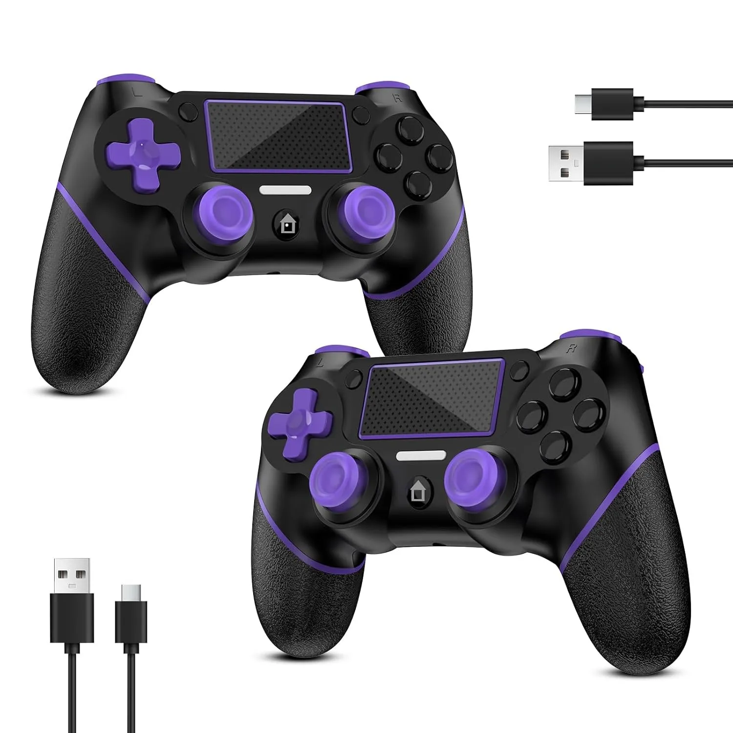 Reddening für PS4 Controller 2 Stück, Controller PC für PS4/Pro/Slim/PC, PC Controller mit Turbo/Zurück Taste/Dual Vibr…