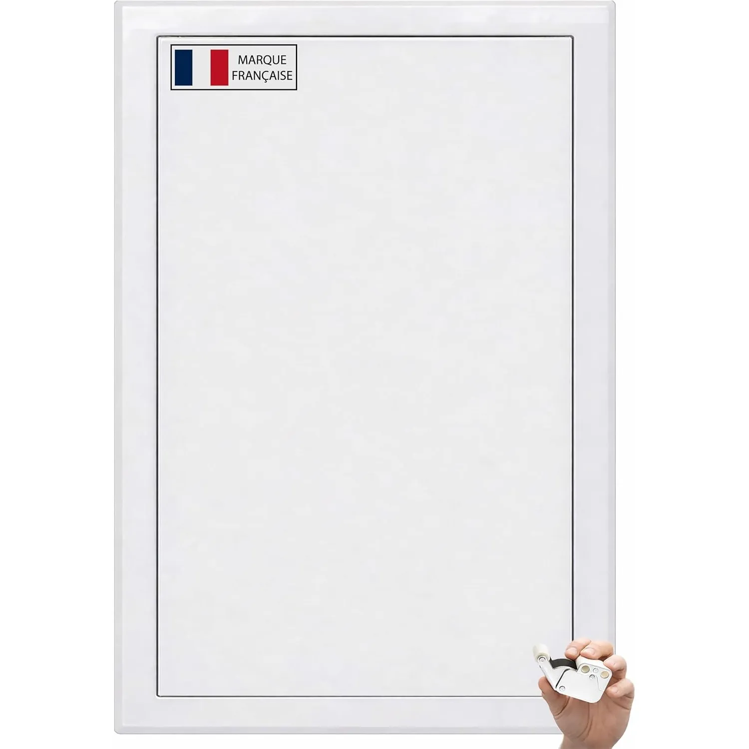 500x800 mm Revisionsklappe aus Stahl Weiß, mit Druckmechanismus und Verriegelung, für Decke und Wand, seitliche Öffnung…