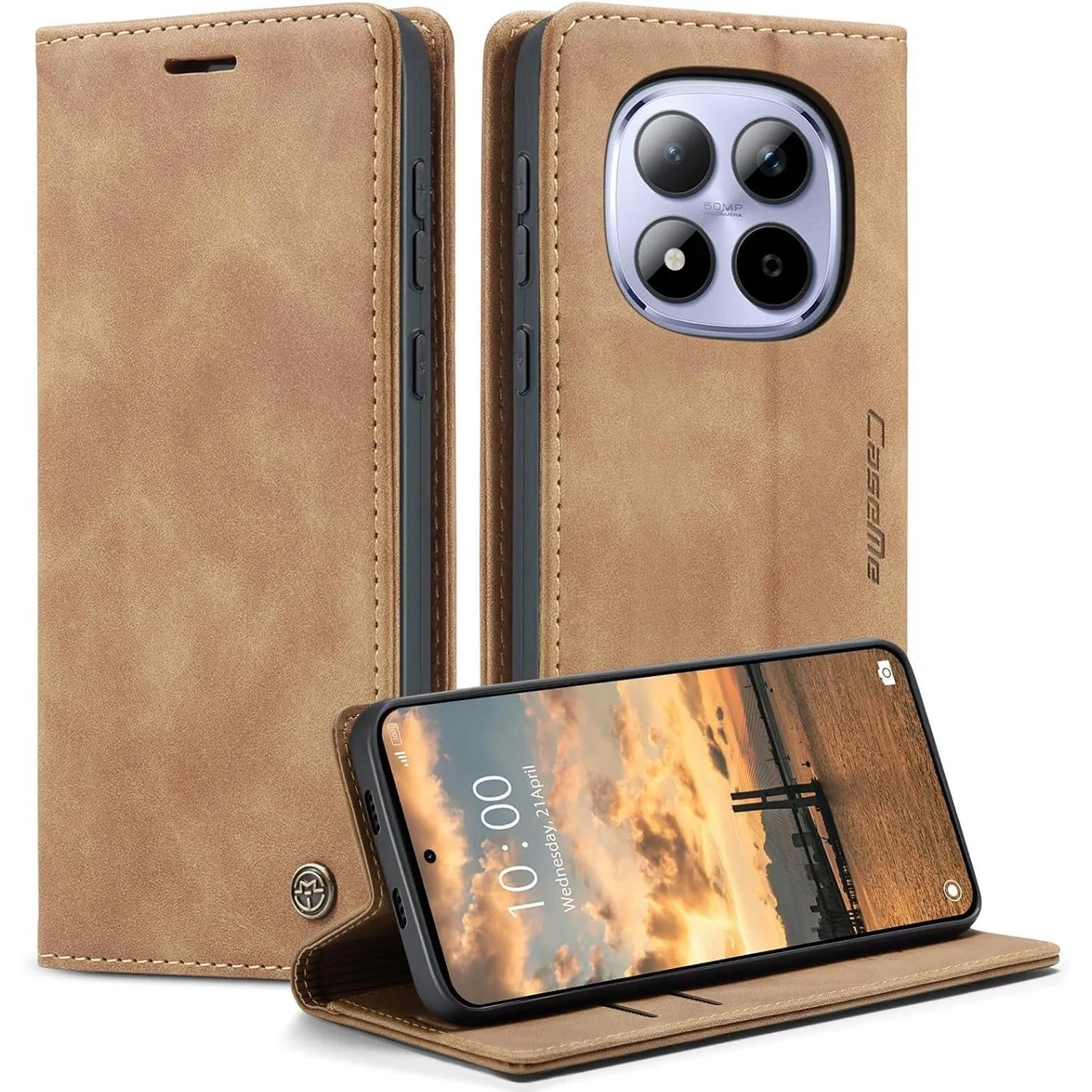 Xiaomi Redmi Note 15 Pro Plus 5G/Xiaomi POCO M8 Pro 5G hülle klapphülle Premium PU Leder,Faltbare Ständer,Handytasche L…