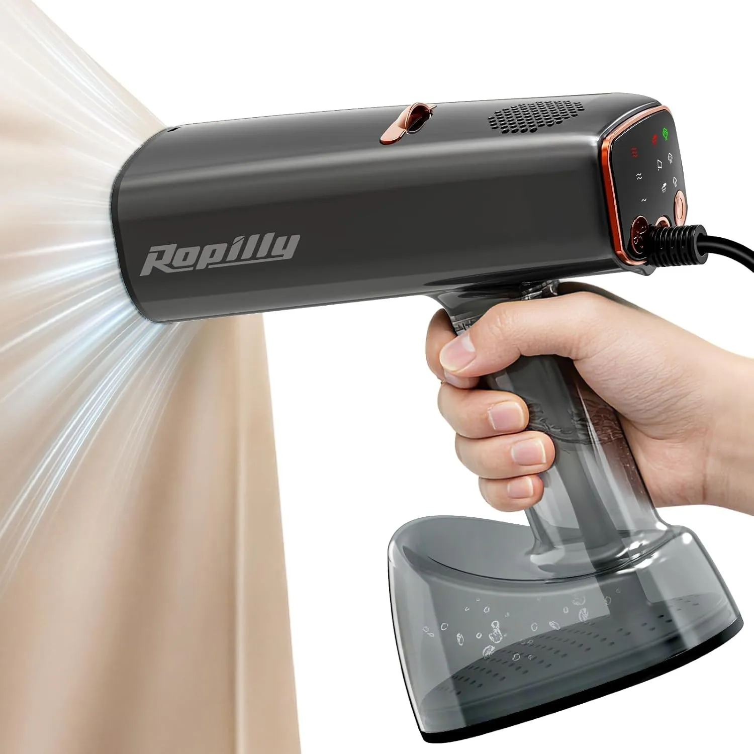 Dampfglätter mit Saugfunktion, 2100W Reisebügeleisen mit 5000Pa Saugkraft, 35 g/min Dampf, 440 ml Wassertank, 3 Dampf- …