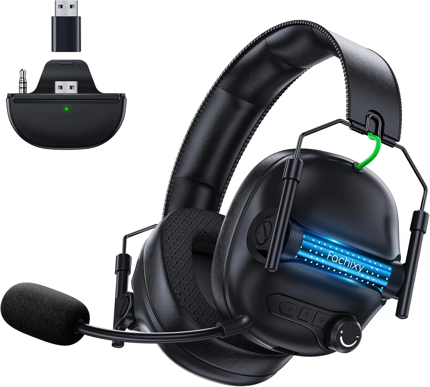 Fachixy Gaming Headset Wireless Für Xbox Series X|S|One, PC, PS5, PS4, Switch, 2.4GHz & Bluetooth 5.4 Headset Kabellos …