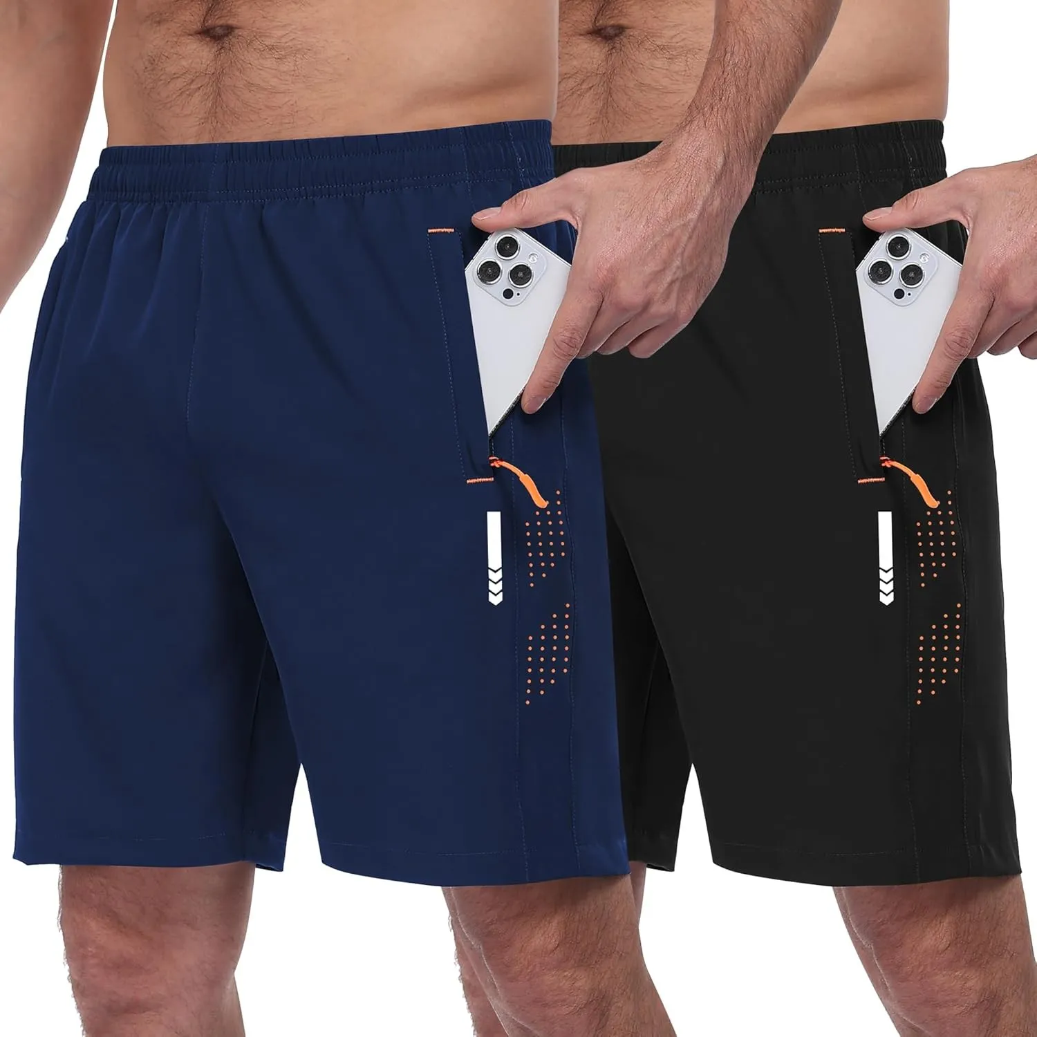 Sporthose Herren Kurz Leicht Trainingshosen Kurze Hosen Herren Sport Shorts Männer Sommer Jogginghose mit Reißverschlus…