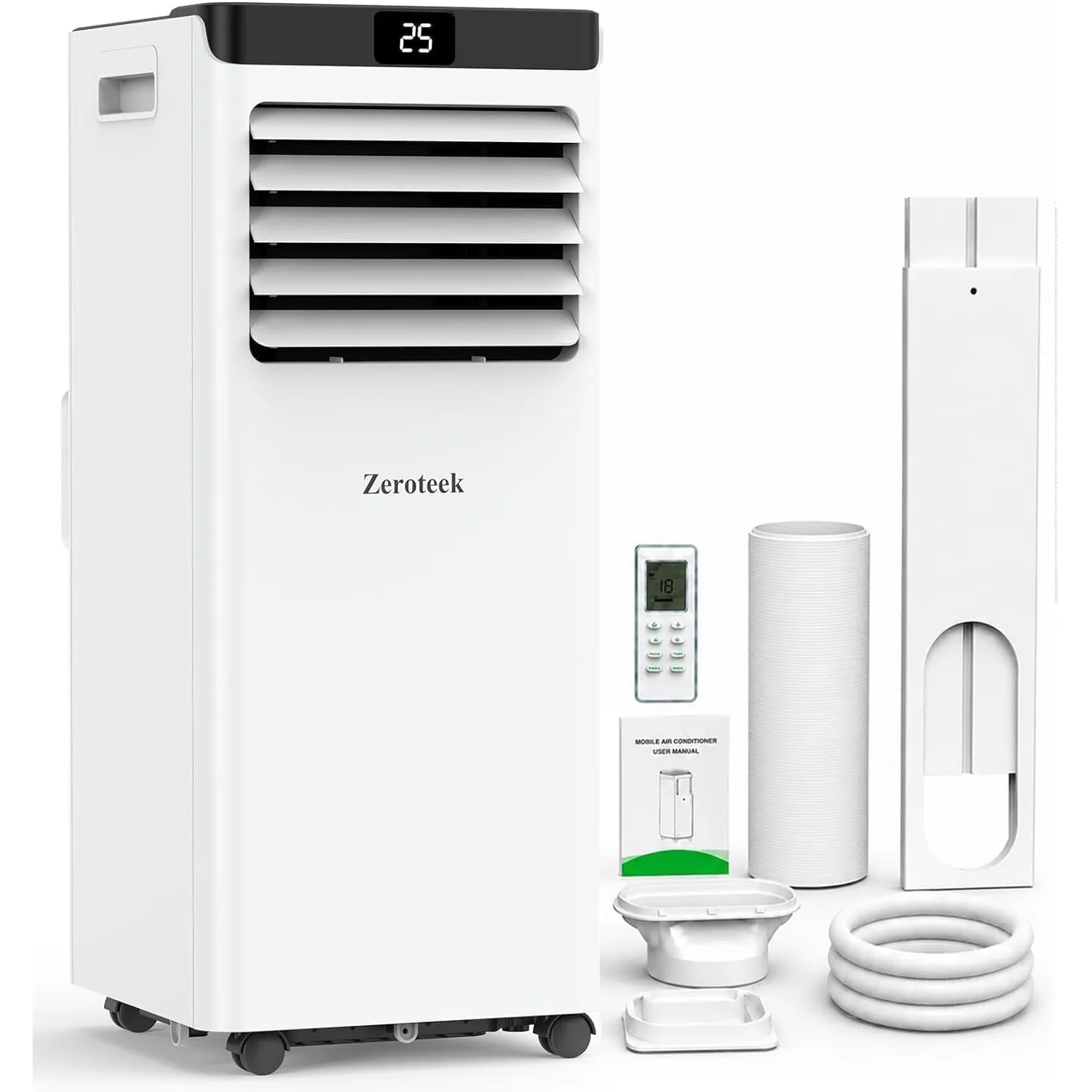 Klimaanlage Mobil, 4-in-1 Leistungsstark Mobile Klimaanlage mit Abluftschlauch, Kühlen, Entfeuchten, Ventilator, Fernbe…