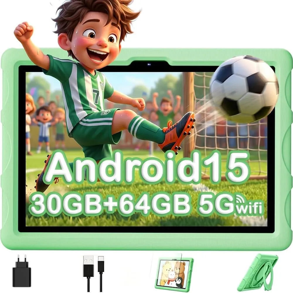 ZENTALITY Kinder Tablet 10 Zoll Android 15 mit 30GB RAM + 64GB ROM(2TB), 5G WLAN 6, Widevine L1, Elterliche Kontrolle, …