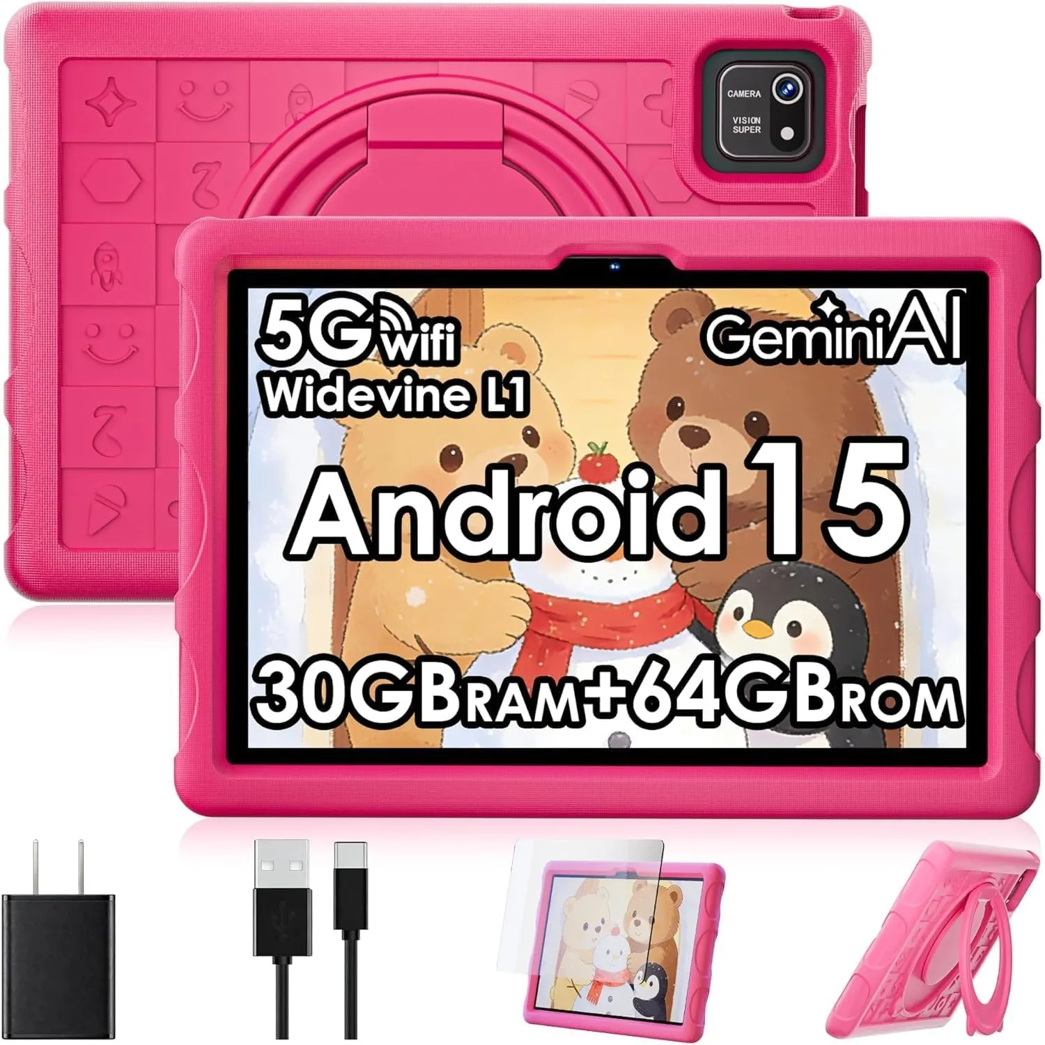 ZENTALITY 2026 Kinder Tablet 10 Zoll Android 15 mit 30GB + 64GB(2TB), 5GWLAN6, Widevine L1, Elterliche Kontrolle, 8-Cor…