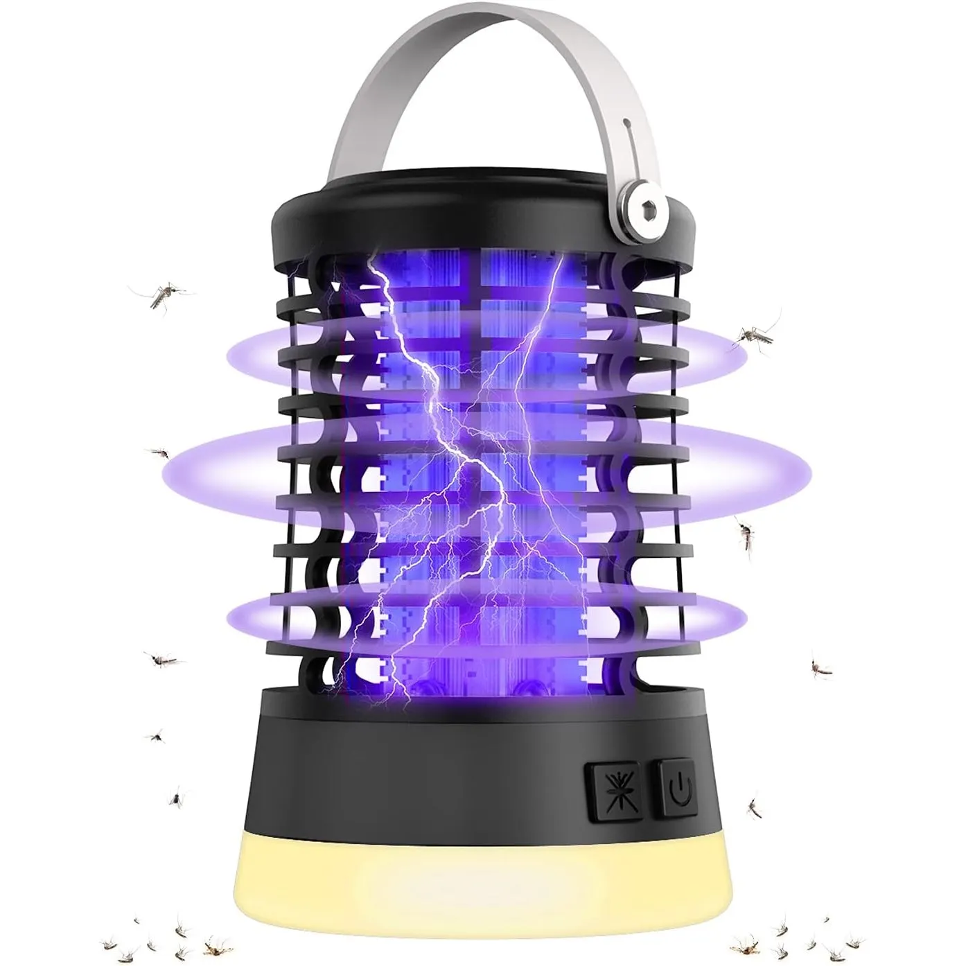 Insektenvernichter Elektrisch Mückenschutz Fliegenfalle, Wasserdicht IPX6, Mückenlampe mit USB-C Ladung für Camping Gar…