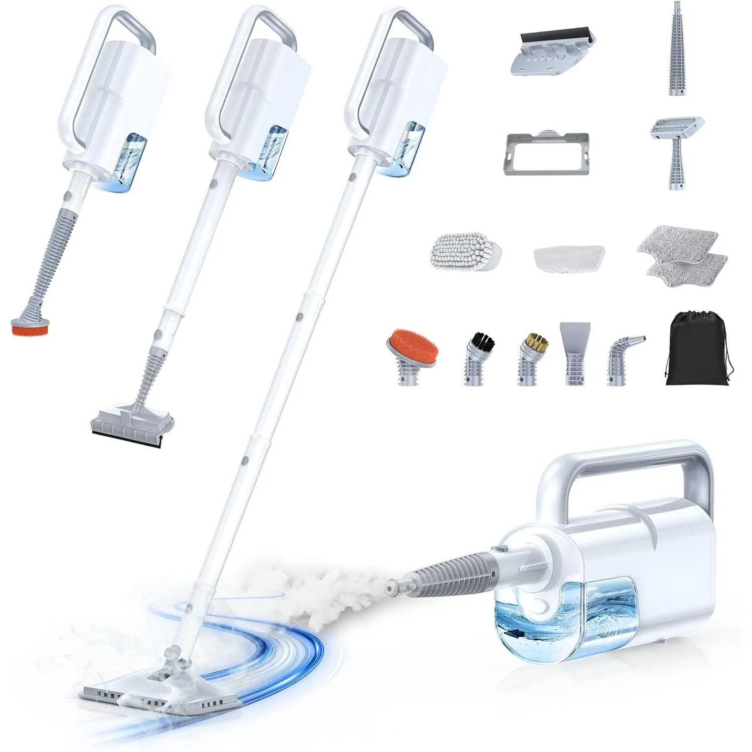 10-in-1 Dampfreiniger mit abnehmbarem Handgerät,Handdampfreiniger Zubehör