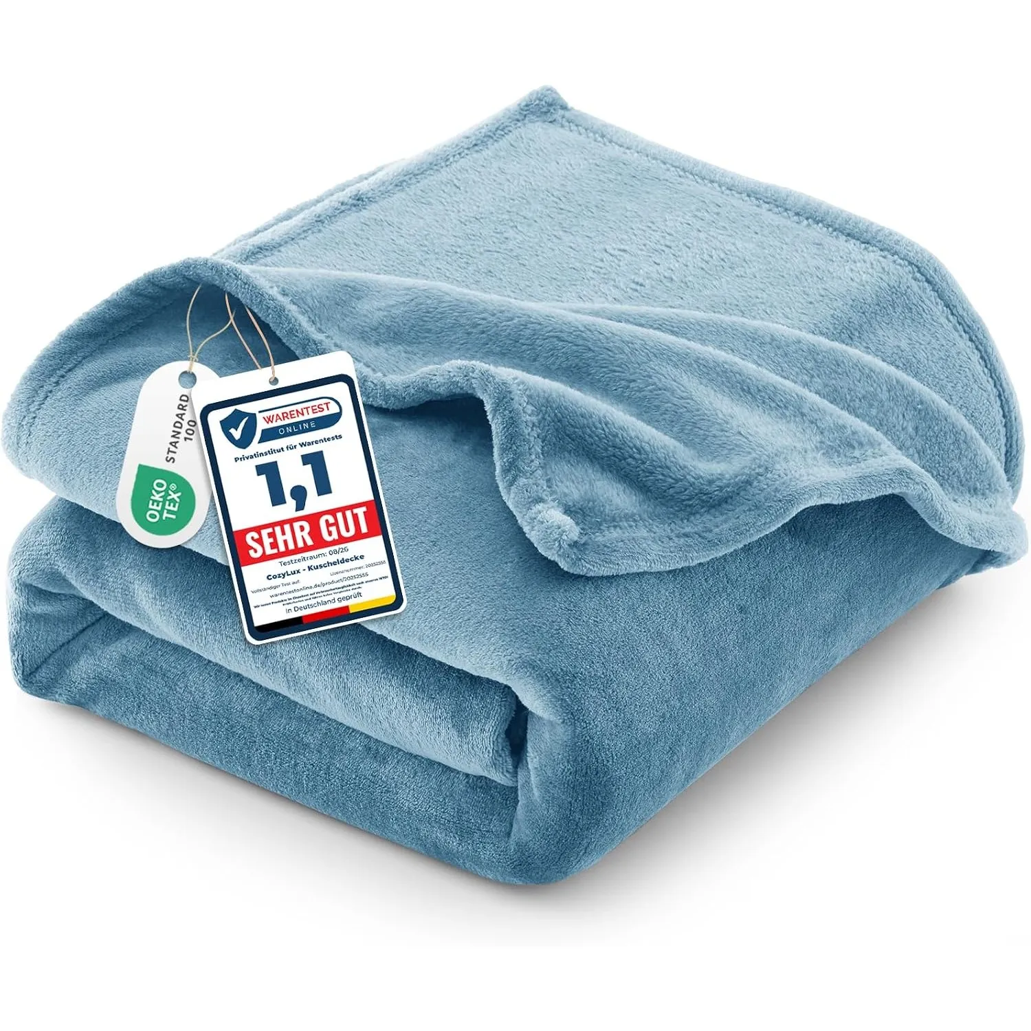 CozyLux Kuscheldecke Flauschig Decke 150x200 cm Blau