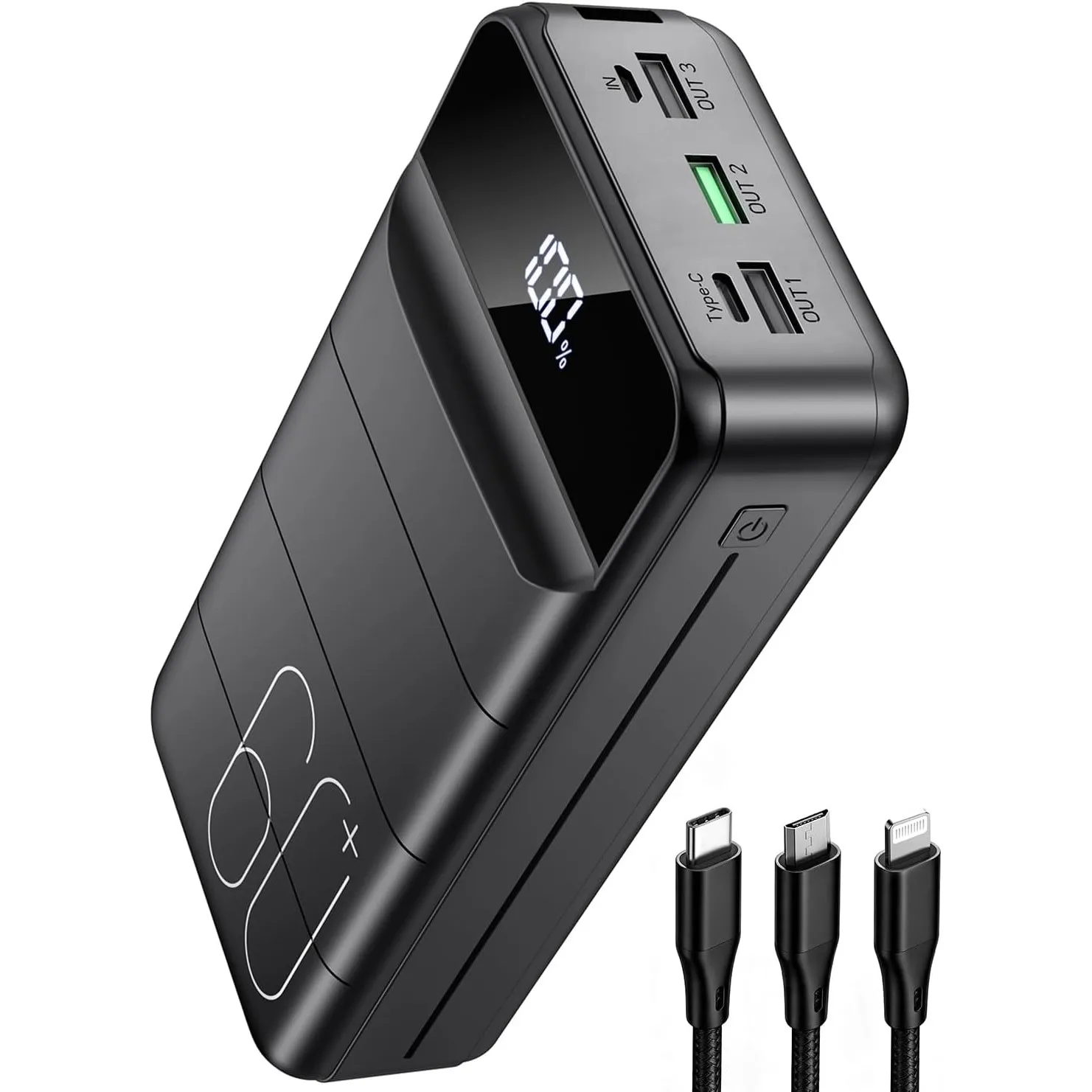 Power Bank 60000mAh, 22,5 W USB-C Schnellladung Große Power Bank
