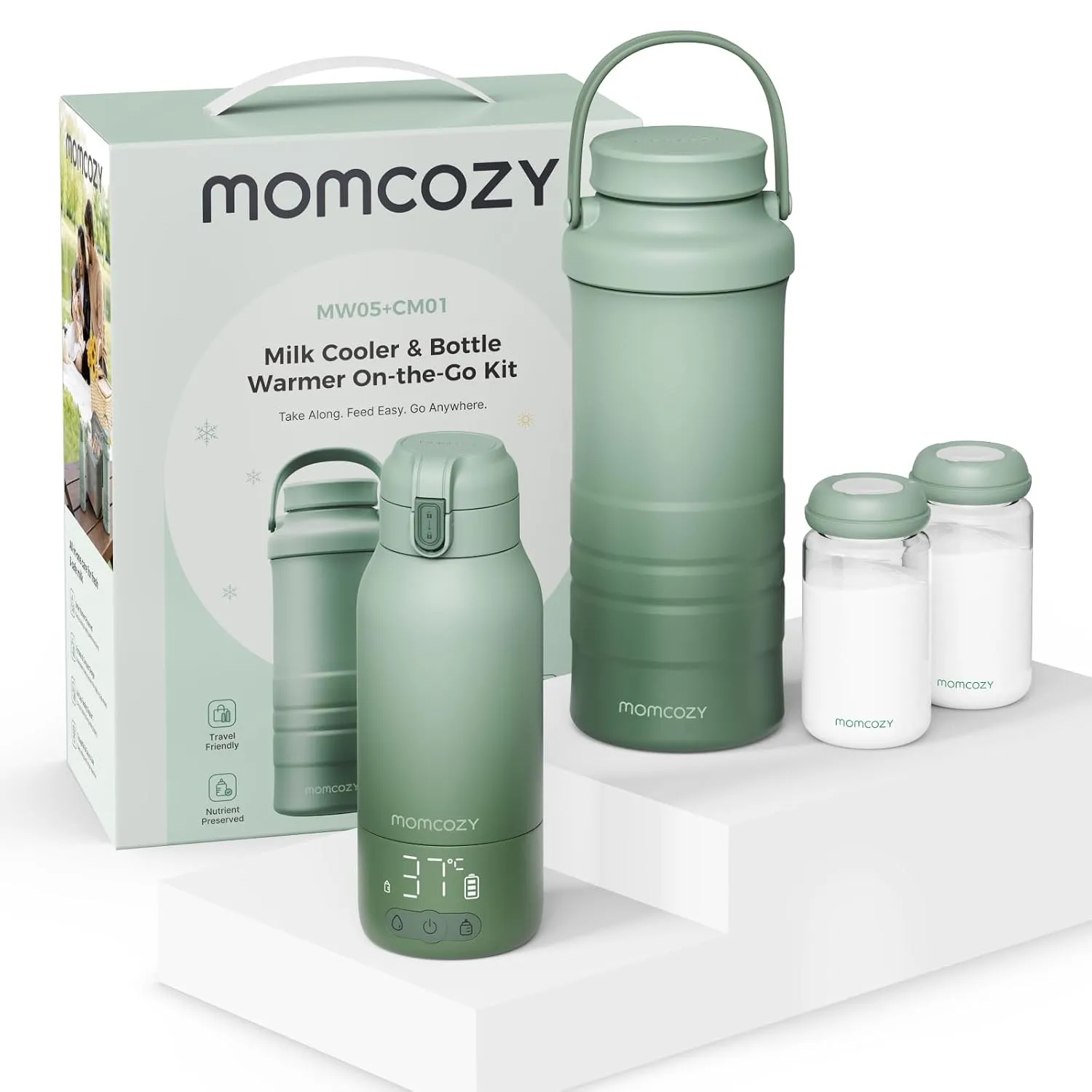 Momcozy Flaschenwärmer Baby & Muttermilchkühler Set, ideal für unterwegs
