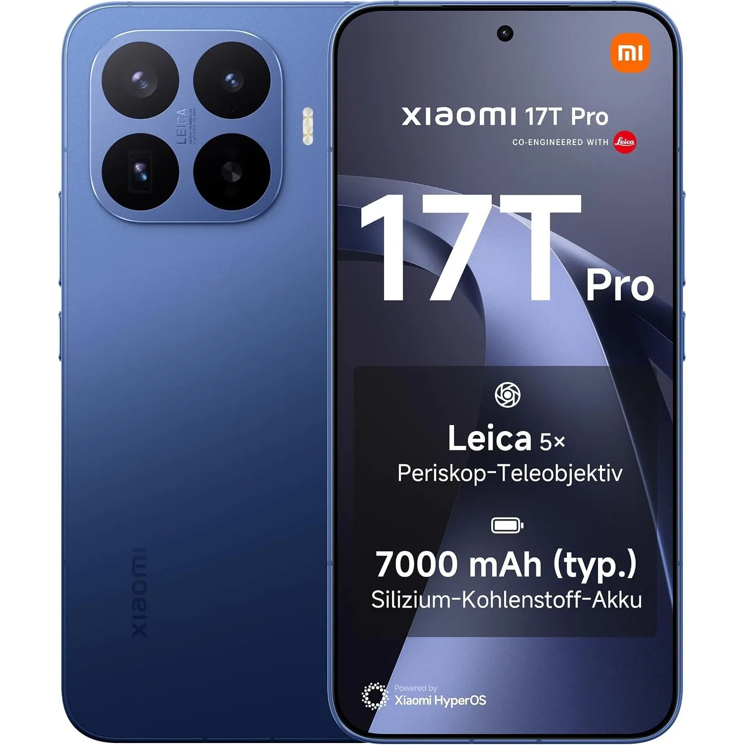 XIAOMI 17T Pro Smartphone 12+512GB, 7000mAh, Leica 5X Telekamera, Deep Blue