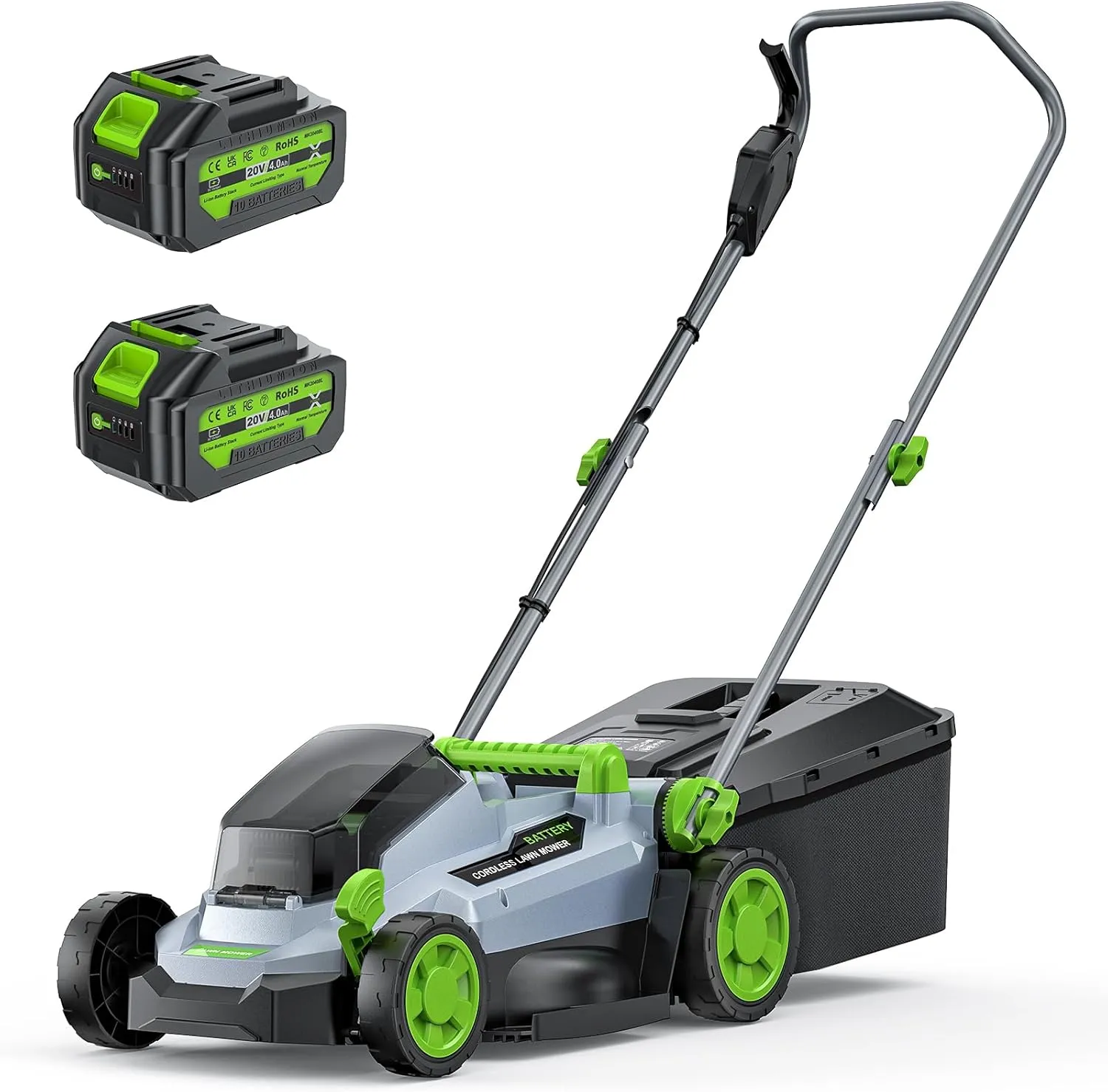 ETOOLAB Cordless Lawnmower 40 V (2 x 20 V), 33 cm Cutting Width, up to 280 m², Brushless, Mulch Kit, 30 L Collection Ba…