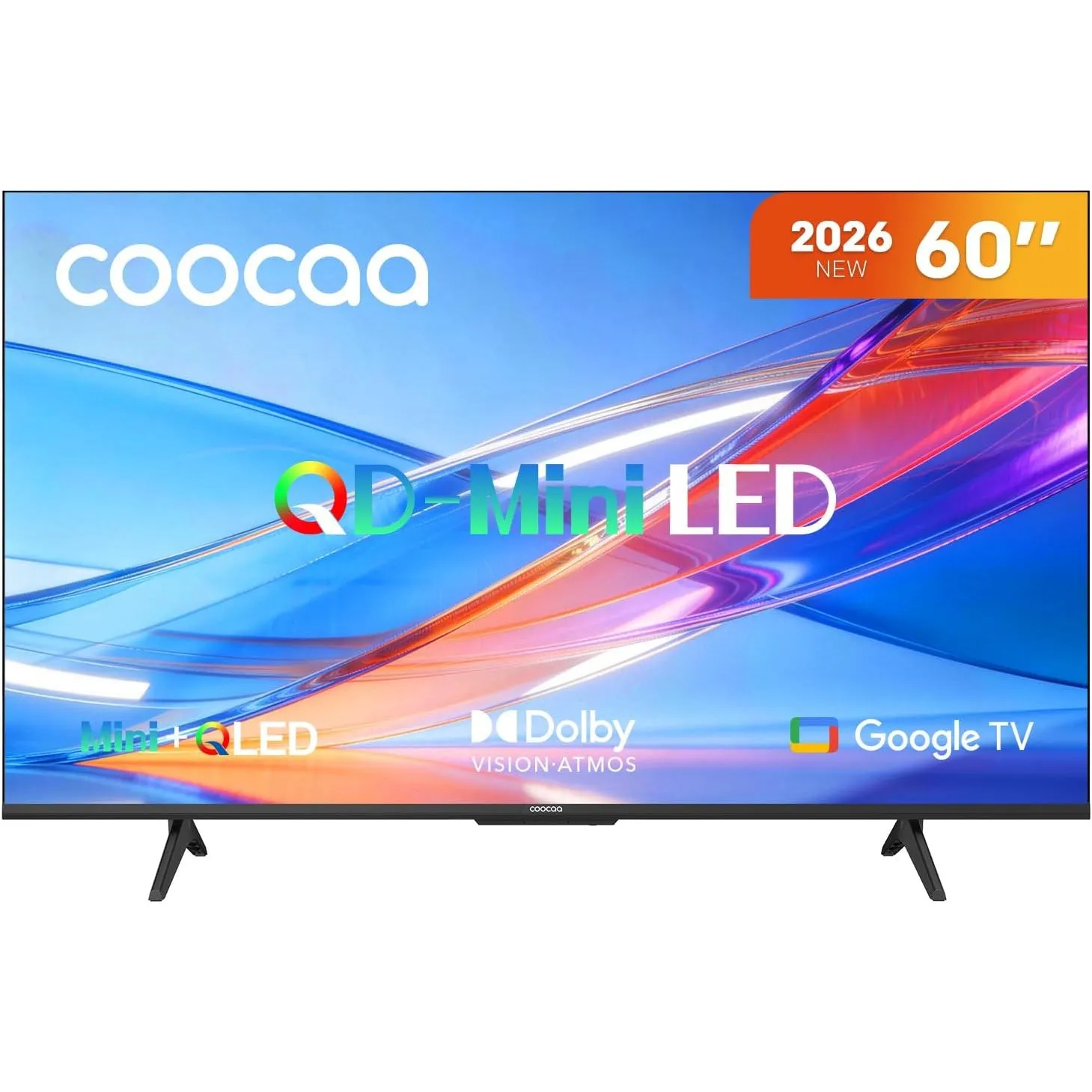 coocaa 60 Zoll Fernseher QD-Mini LED TV, 4K Smart TV mit Google TV, HDR10+, Dolby Vision&Atmos, Local Dimming, MEMC Bew…