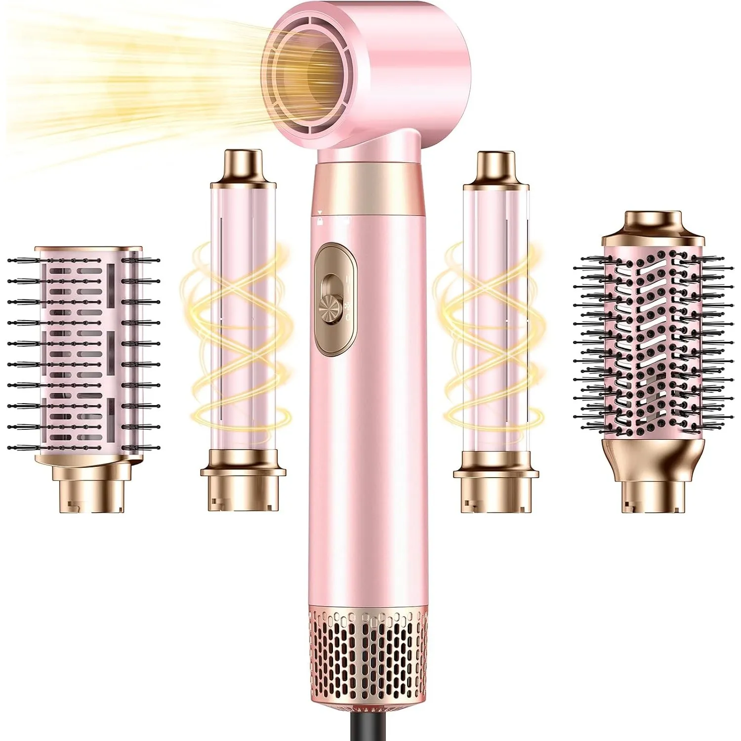 5-in-1-Föhnbürsten, Abnehmbares Styling-Werkzeug Zuhause, Reisen und Salon | Upgrade-Haartrockner & Föhnbürste & 32MM L…