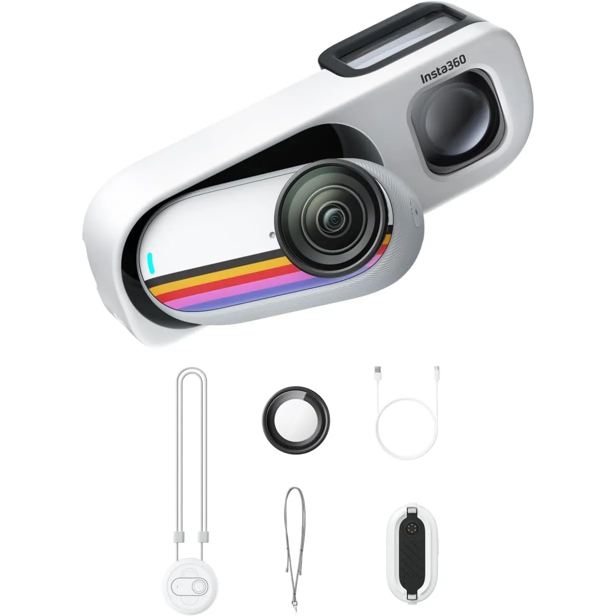 Insta360 GO 3S Retro-Bundle 128 GB Weiß - Tragbare 4K Mini Vlog Kamera