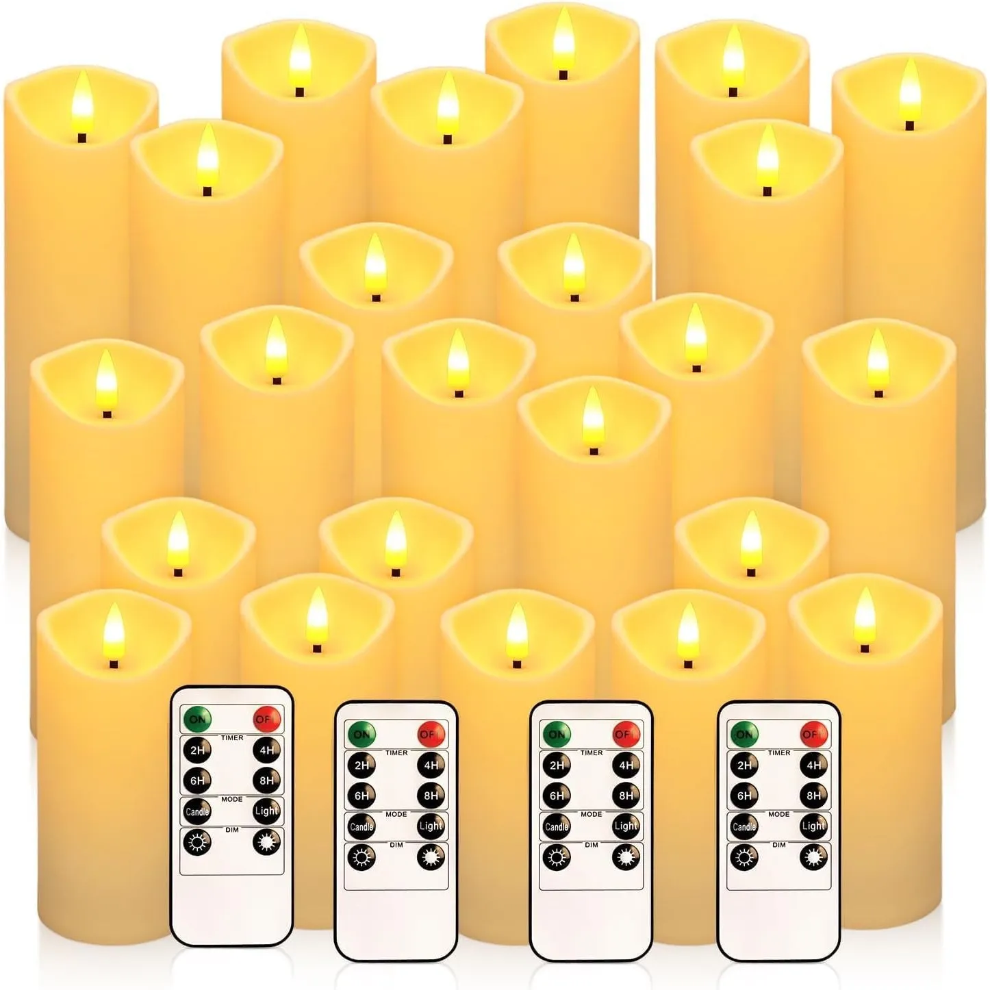 LIVEN Flackernde flammenlose Kerzen, batteriebetriebene Kerzen, LED-Kerzen für Heimdekoration, Hochzeit, Halloween, Geb…