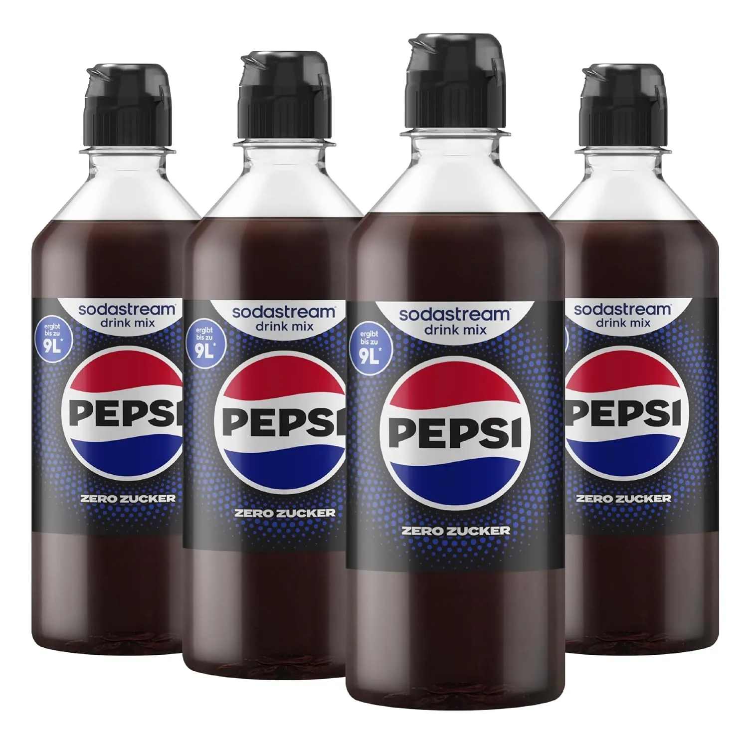 Sodastream Drink Mix Pepsi Zero Zucker, Cola Sirup, 4er Pack (4 x 440 ml)