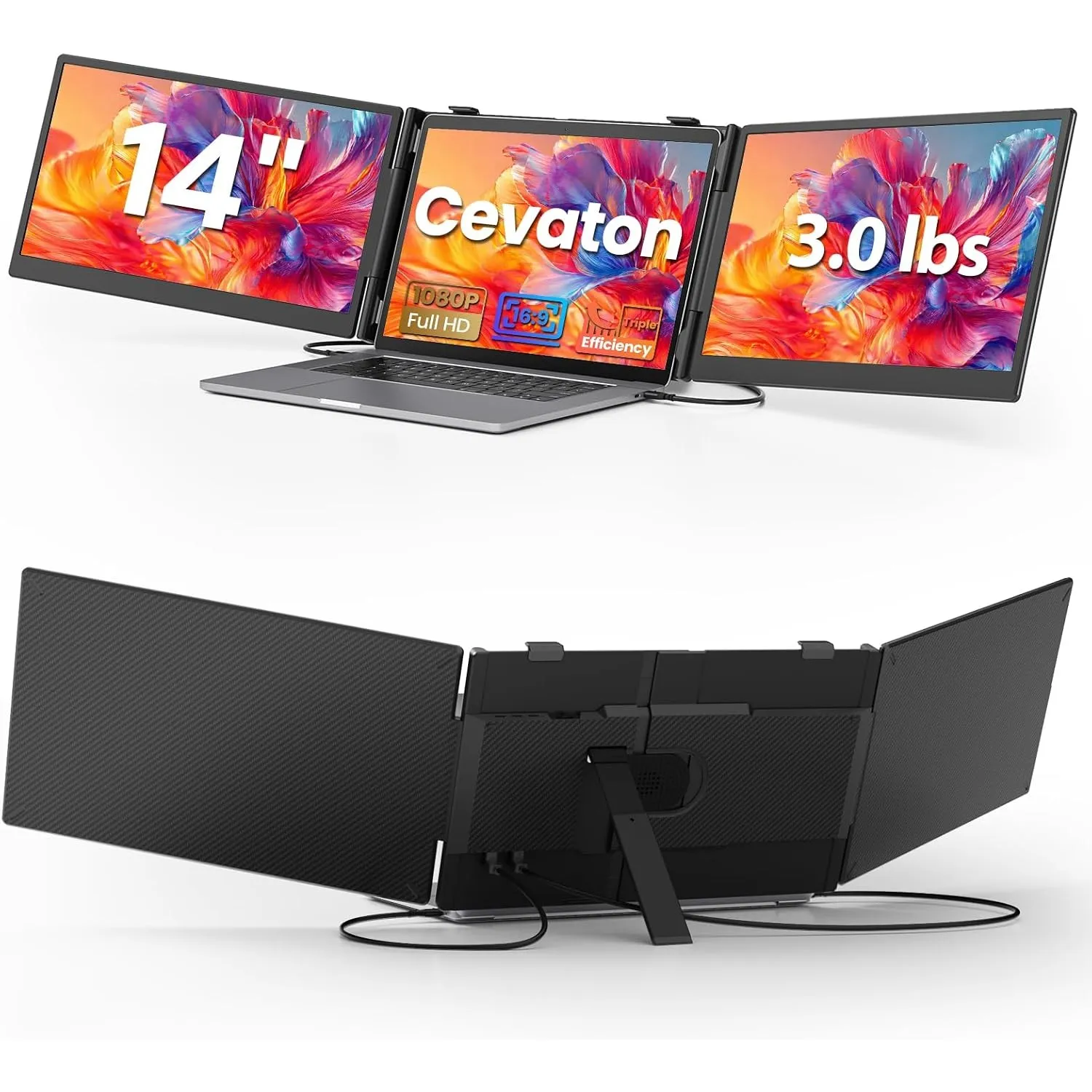 14" Laptop Bildschirm Erweiterung, 3.0 lbs Leichter Tragbarer Monitor
