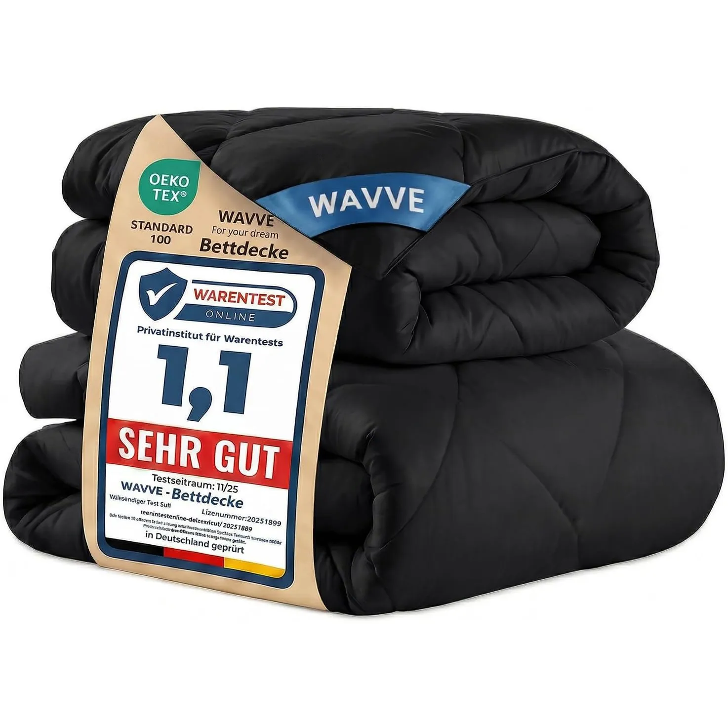 WAVVE Bettdecke 135x200 cm 2 teilig Inklusive Ganzjahresdecke 300gsm + Sommerdecke 150gsm ＝ Winterdecke 450gsm, Steppde…