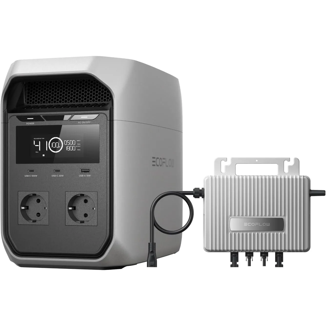 EF ECOFLOW DELTA 3 Classic Tragbare Powerstation 1024Wh, 0% VAT WLAN STREAM Mikrowechselrichter 800W, LiFePO4-Batterie,…